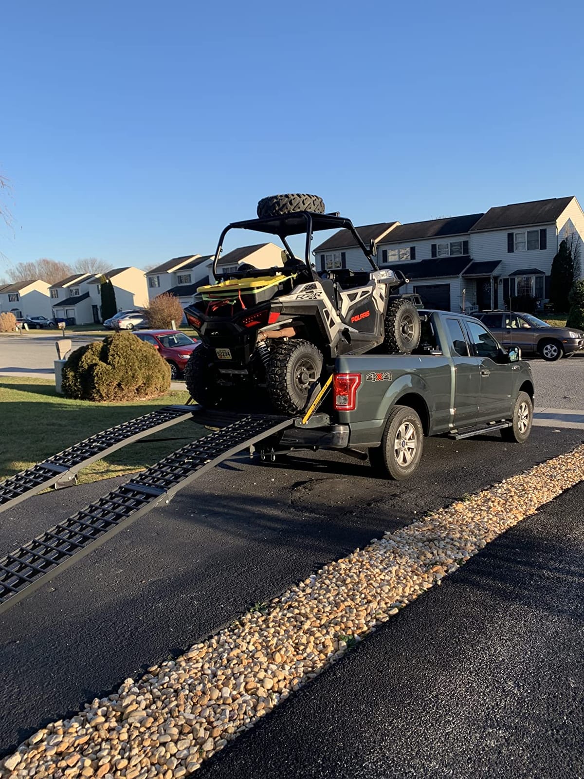 10' UTV/ATV Ramps for Loading Pickup Trucks, 2,000 lb Cap, Titan Ramps | ATV loading, truck or trailer, safety straps included, quad, four-wheeler, golf cart customer photo 1