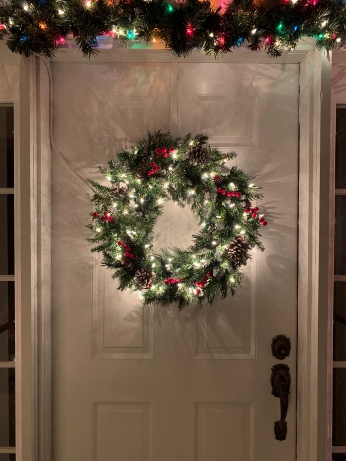 National Tree Company 24in Unlit Frosted Berry Artificial Christmas Wreath | 180 Tips, Pinecones, Green customer photo 1