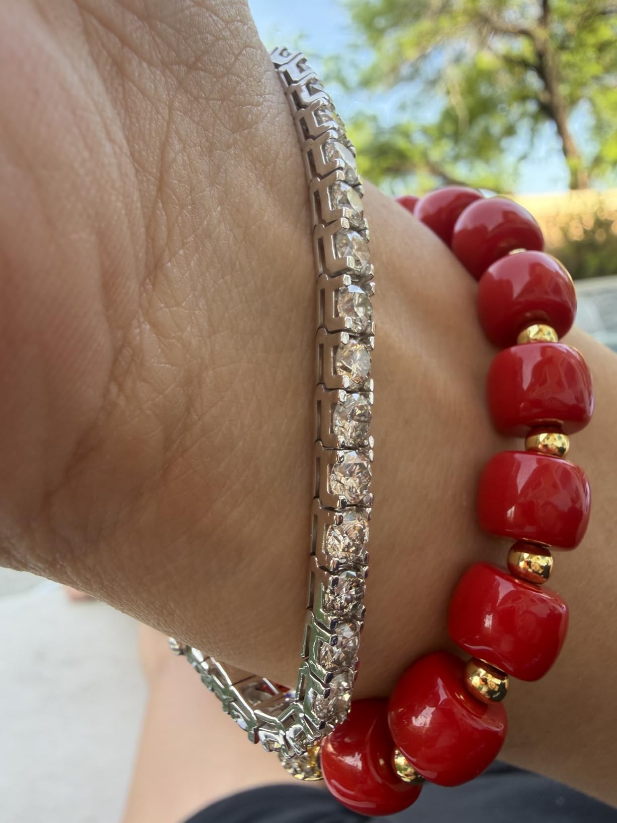 Houston Diamond District 3 to 22 Carat Mined Natural Diamond Tennis Bracelet 4 Prong Value Plus Collection customer photo 1