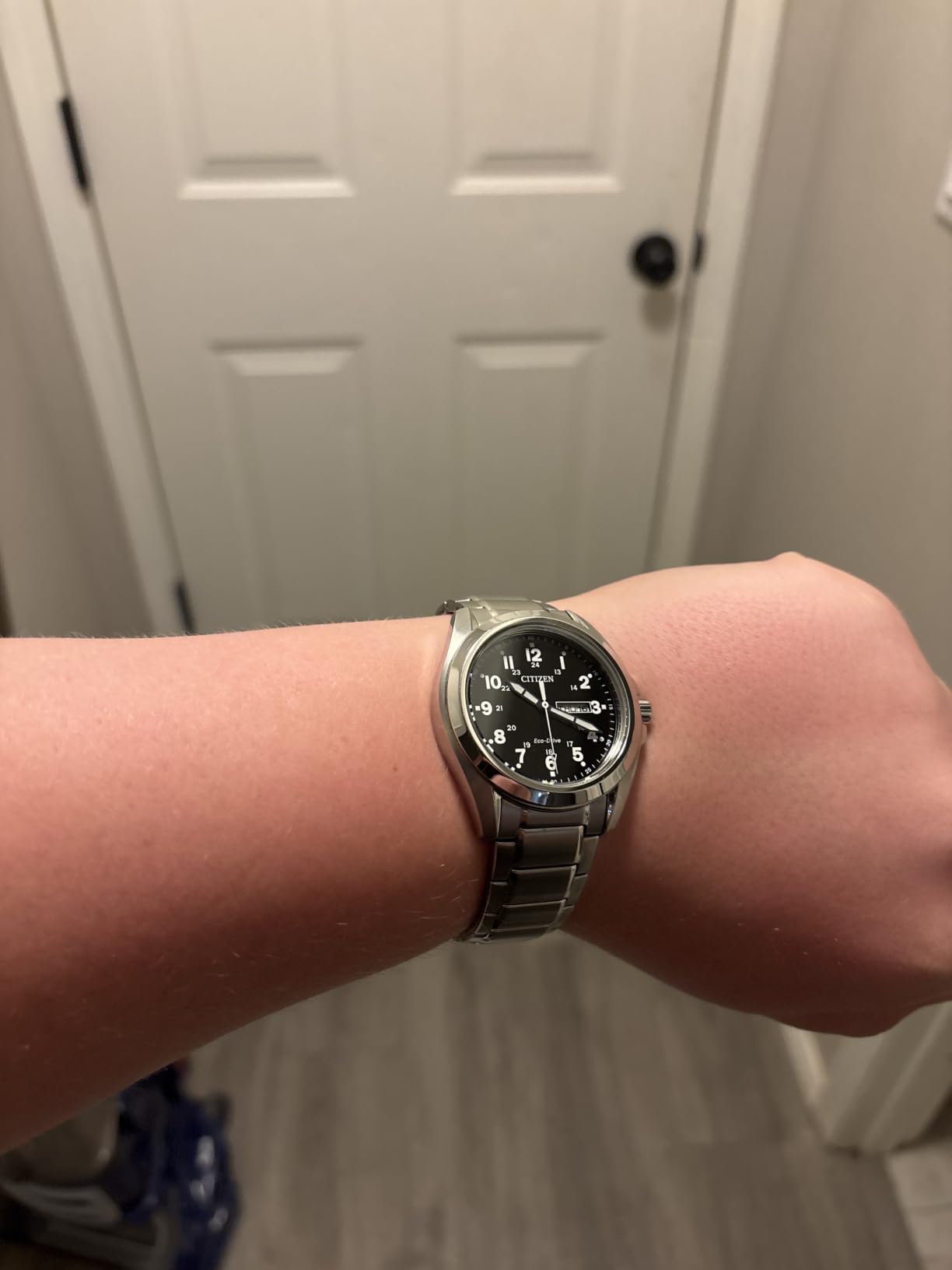 Citizen Men's Eco-Drive Weekender Garrison Field Watch in Stainless Steel, Black Dial customer photo 1
