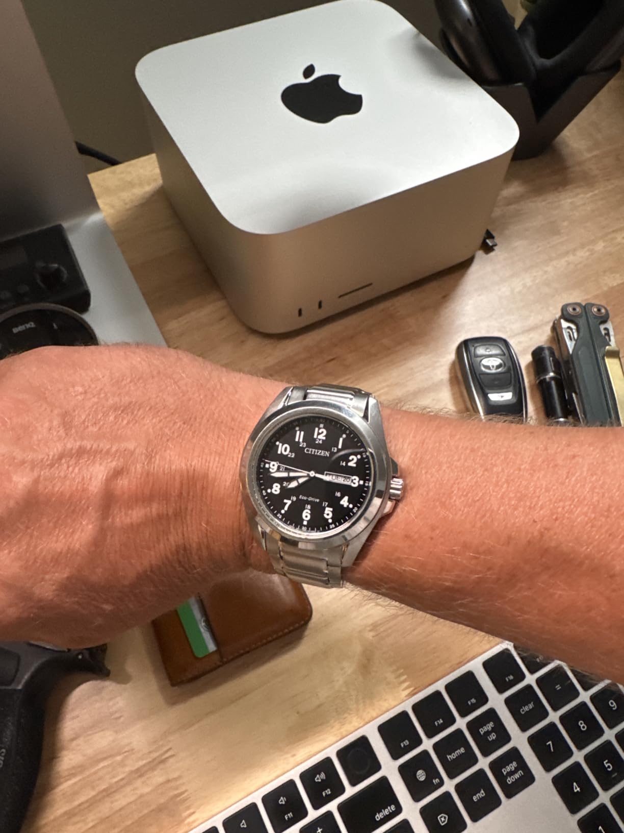 Citizen Men's Eco-Drive Weekender Garrison Field Watch in Stainless Steel, Black Dial customer photo 2