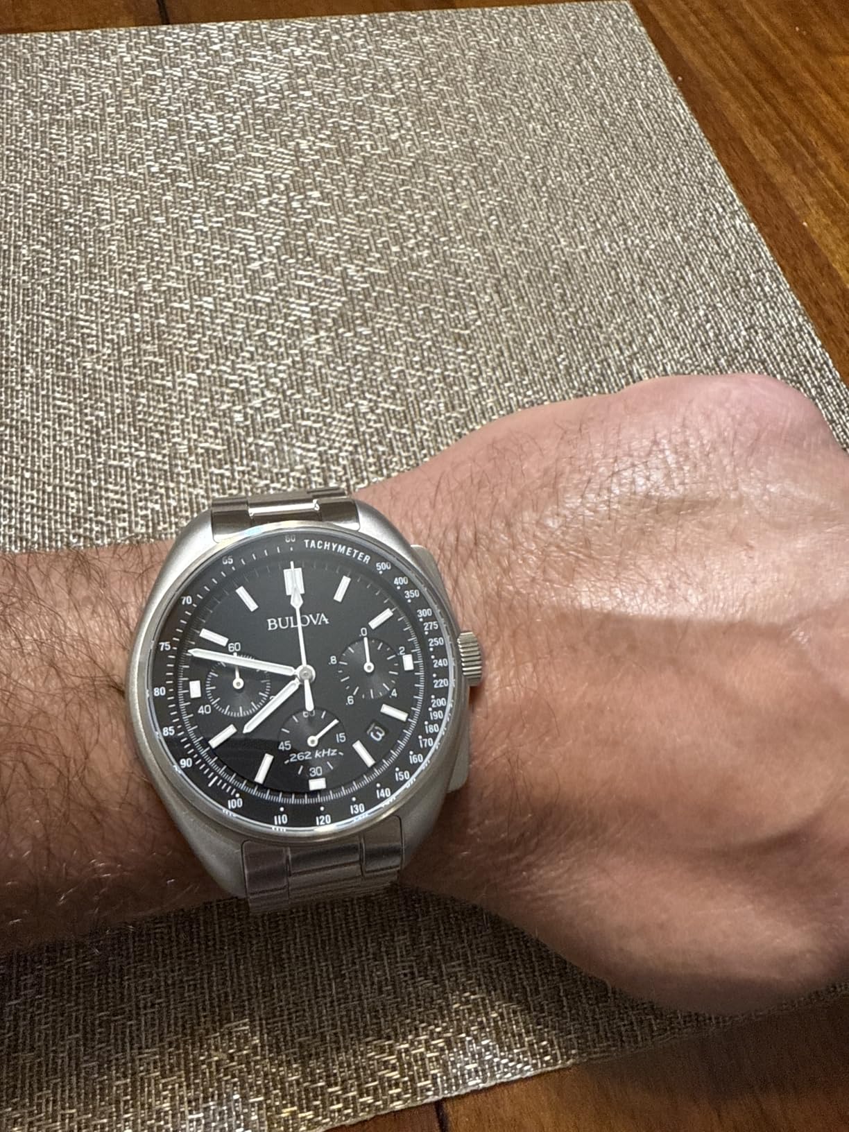 Men's Archive Series Lunar Pilot 6-Hand Chronograph High Performance Quartz, Sapphire Crystal, Style 96B258 customer photo 1