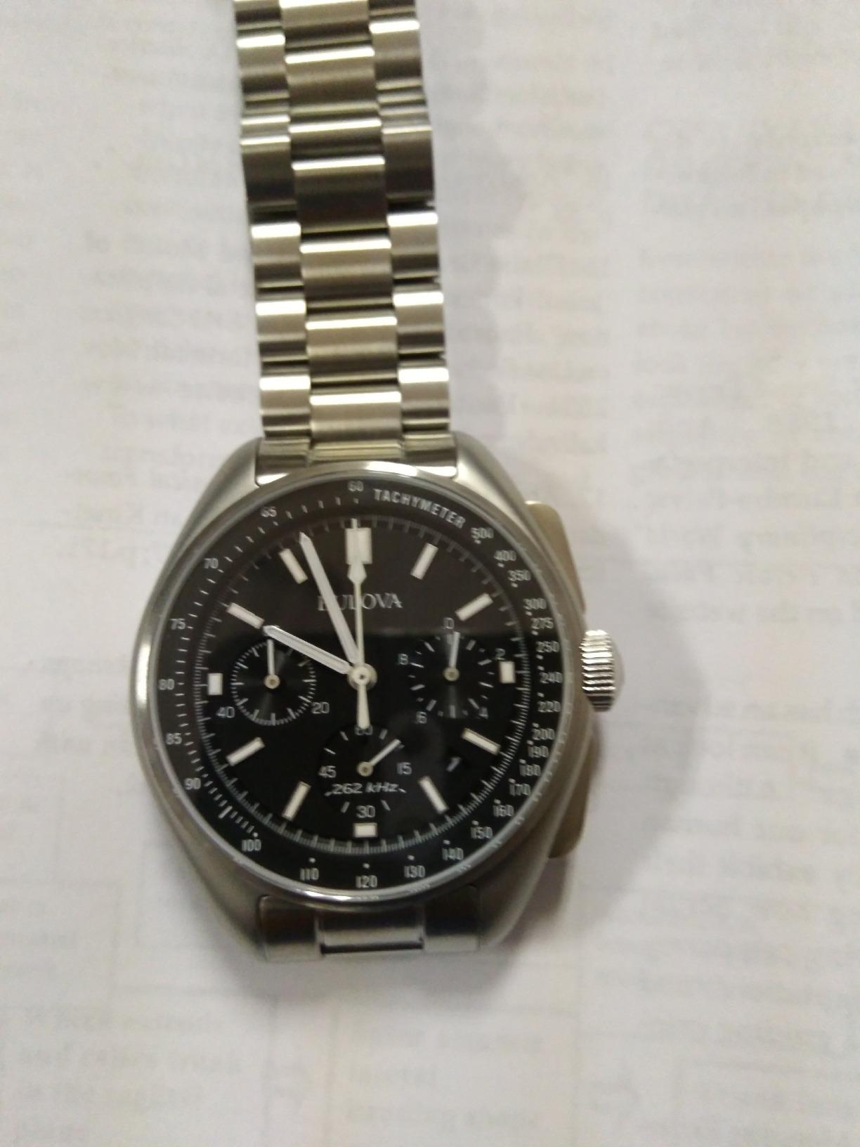 Men's Archive Series Lunar Pilot 6-Hand Chronograph High Performance Quartz, Sapphire Crystal, Style 96B258 customer photo 2