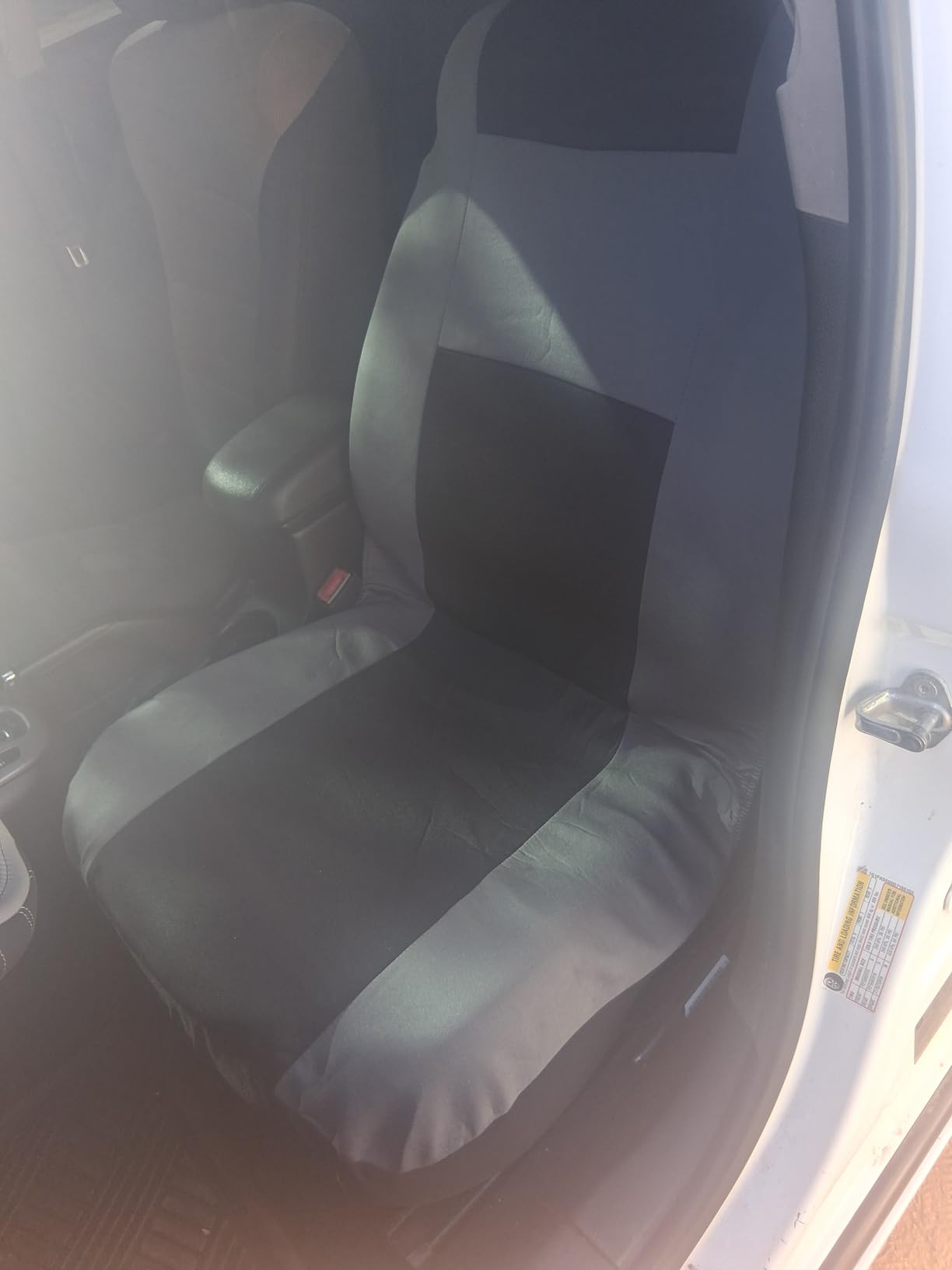 BDK PolyPro Car Seat Covers Full Set in Charcoal on Black - Front and Rear Split Bench for Cars, Easy to Install Cover Set, Accessories Auto Trucks Van SUV customer photo 1