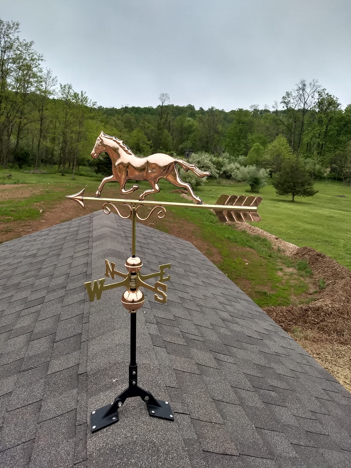 Good Directions Polished Copper Galloping Horse Weathervane - Decorative Rooftop Accent for Barns, Homes, Sheds, and Cupolas customer photo 2