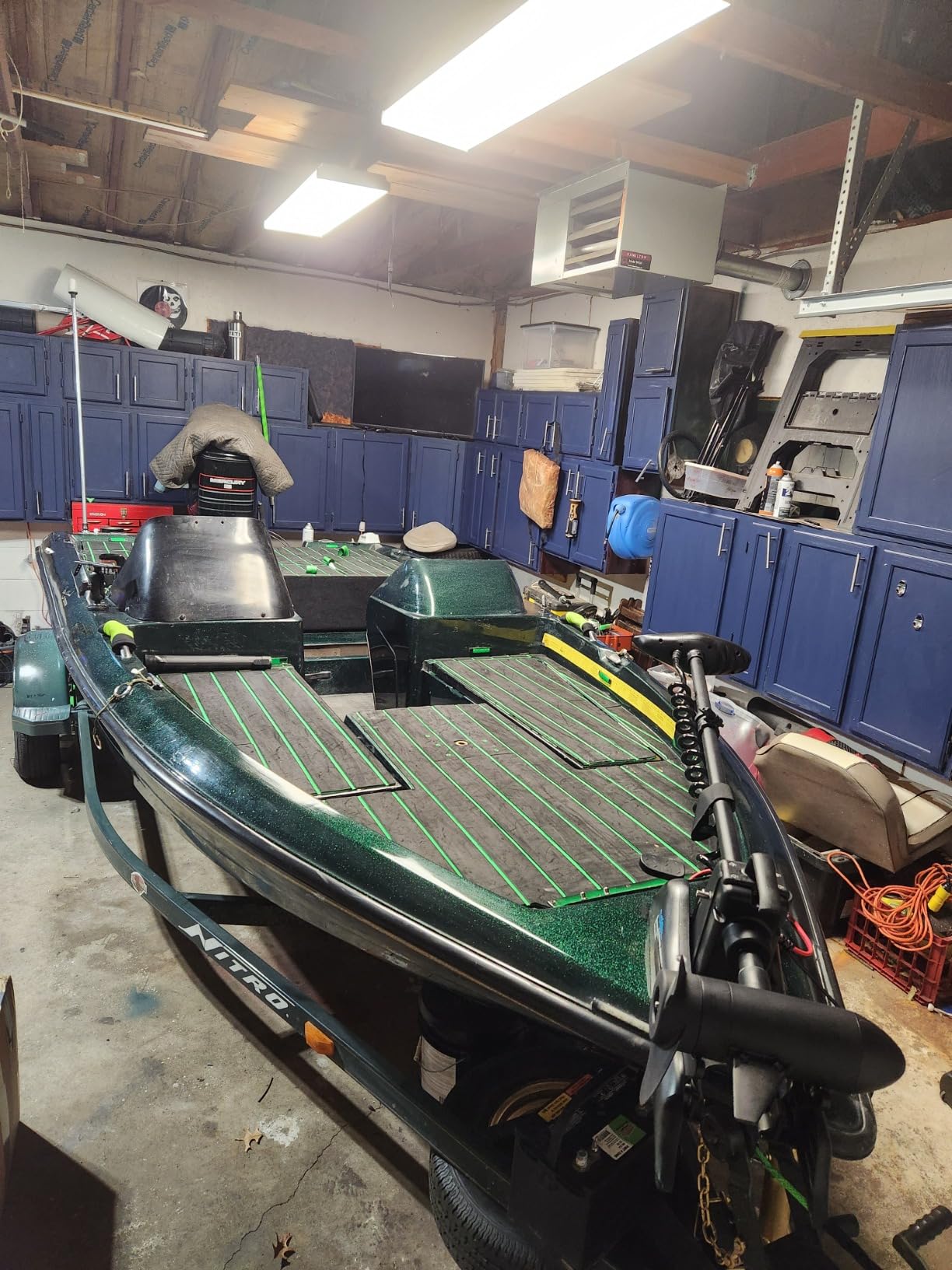 AQUOS Haswing Bow Mount Trolling Motor 12V 55lbs 48in with Wireless Remote | Fresh & Saltwater Ready, 164ft Wireless Remote Range, Black, Fits Boats up to 19ft, Req 13.7 x 8