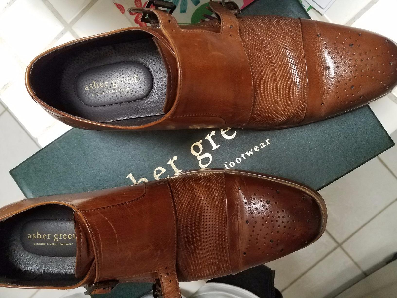 Asher Green AG1101 - Men's Dress Shoes, Formal Men's Shoes - Genuine Calf Leather Double Monk Strap customer photo 1
