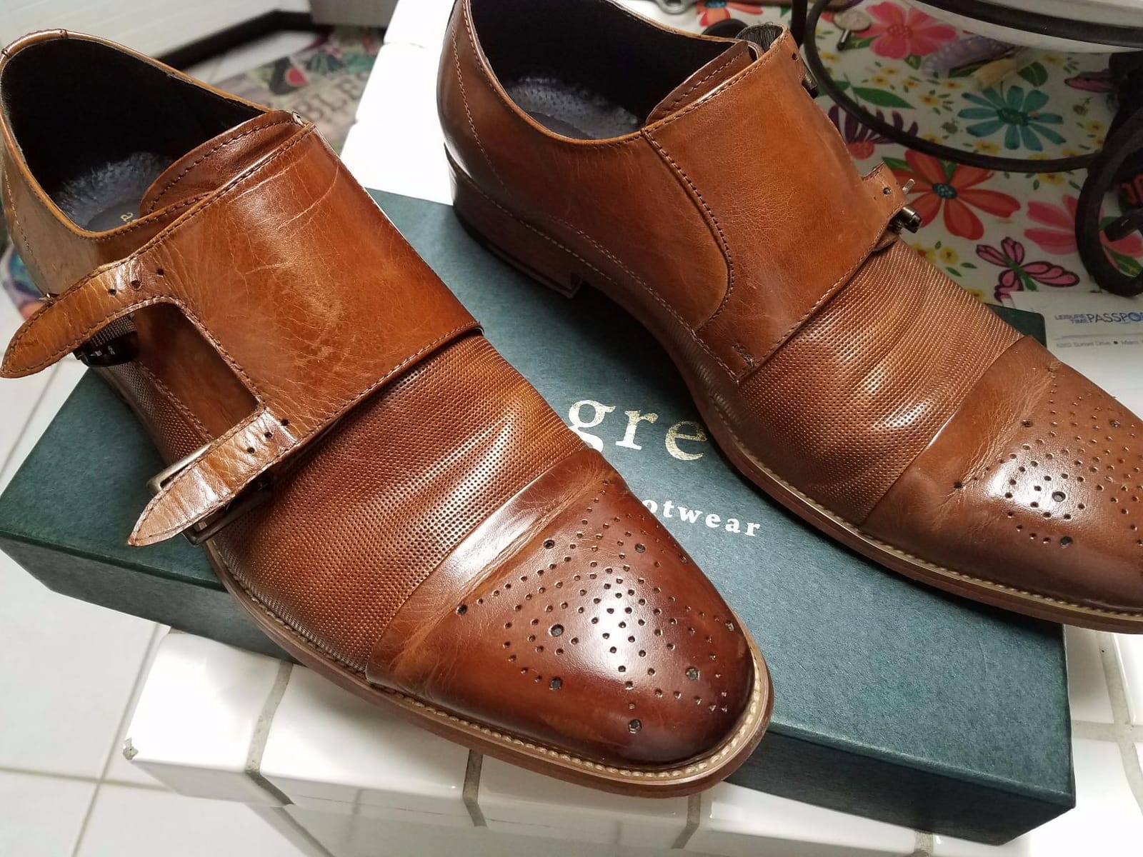 Asher Green AG1101 - Men's Dress Shoes, Formal Men's Shoes - Genuine Calf Leather Double Monk Strap customer photo 2