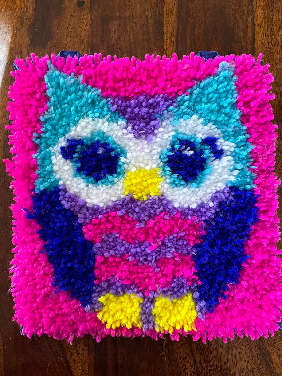 LatchKits Latch Hook Kits for Kids - Kids Crafts, Arts and Crafts, Yarn Art, Wall Hanging & Mini-Rugs, Craft Supplies, Pre-Cut Yarn, Easy Pattern, Hook Included, Arts & Craft, Ages 6+, Unicorn customer photo 2
