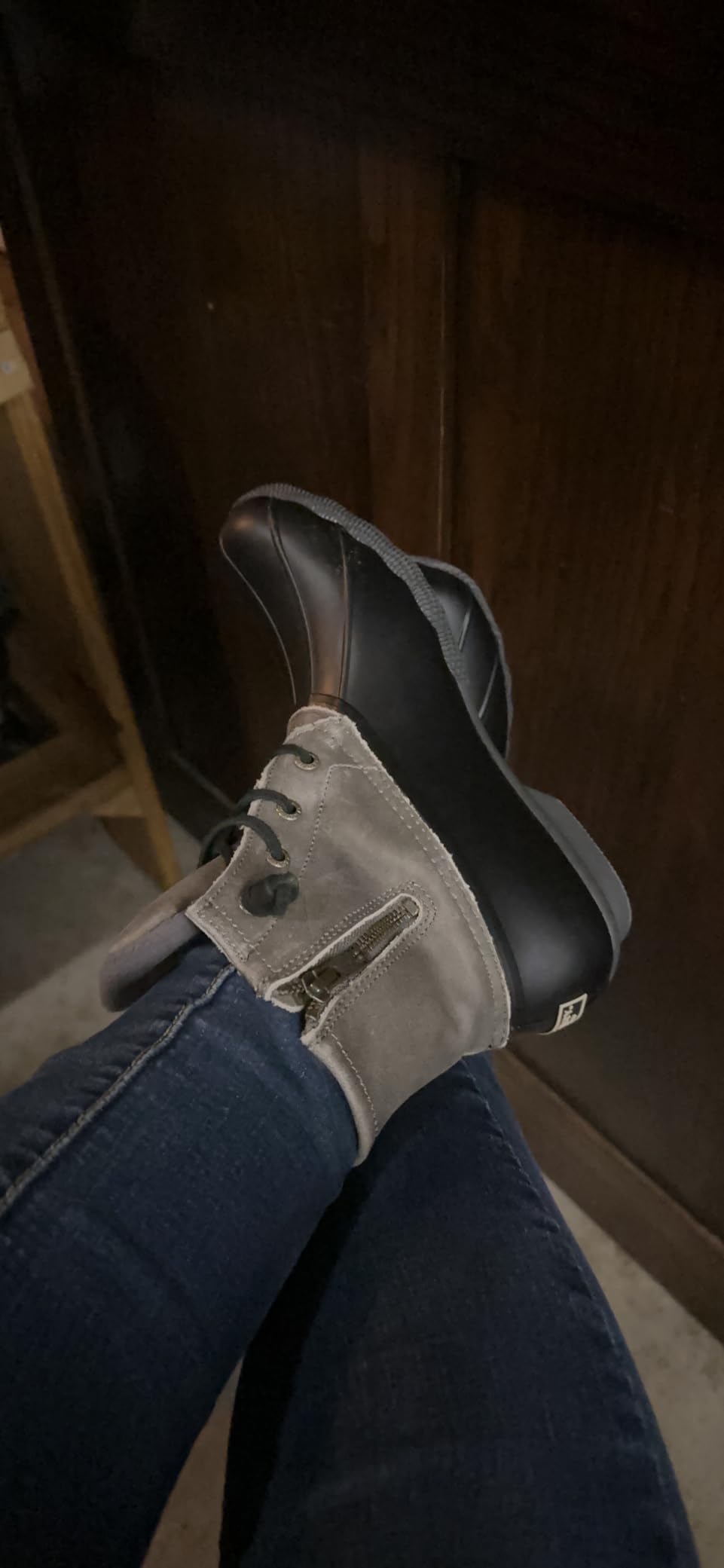 Sperry Women's Saltwater Boots, Black/Grey, 9 customer photo 1