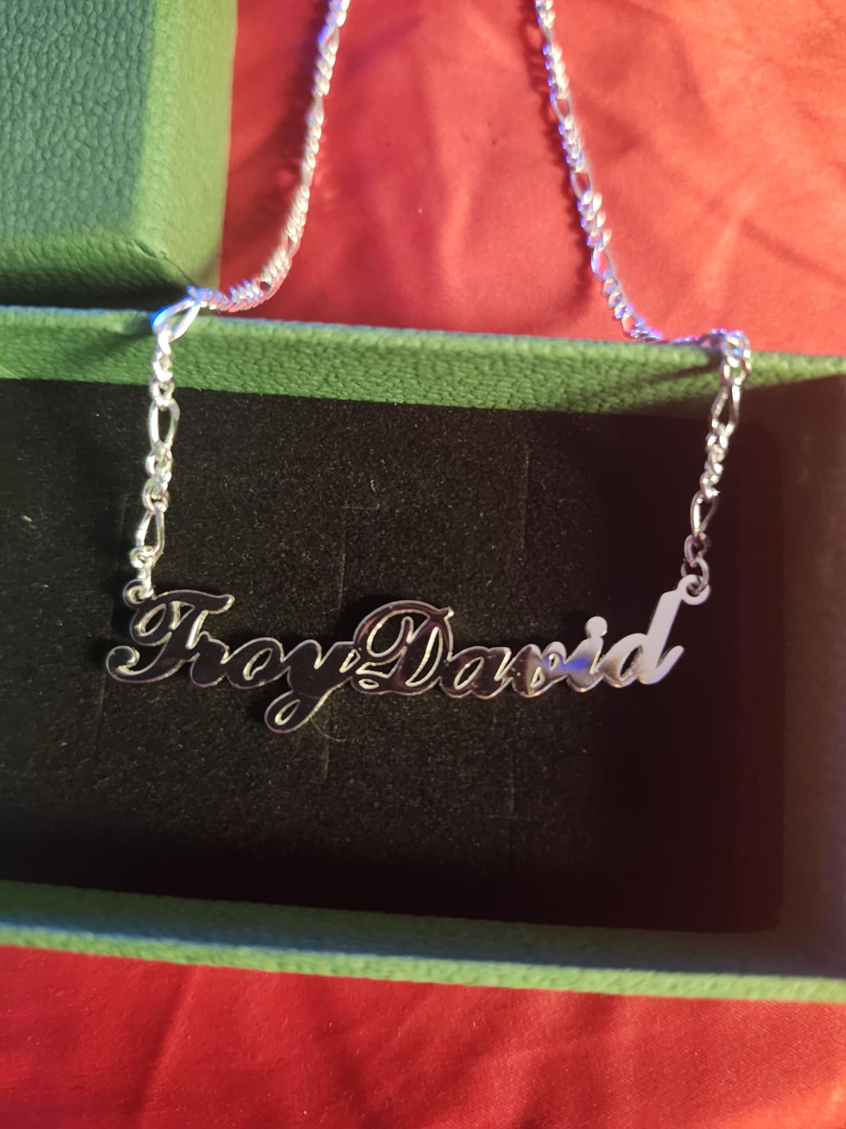 Personalized Name Necklace | Sterling Silver/Stainless Steel | 14 Fonts, 4 Colors, 5 Chains | Tarnish-Free, Handmade Gift for Women customer photo 2