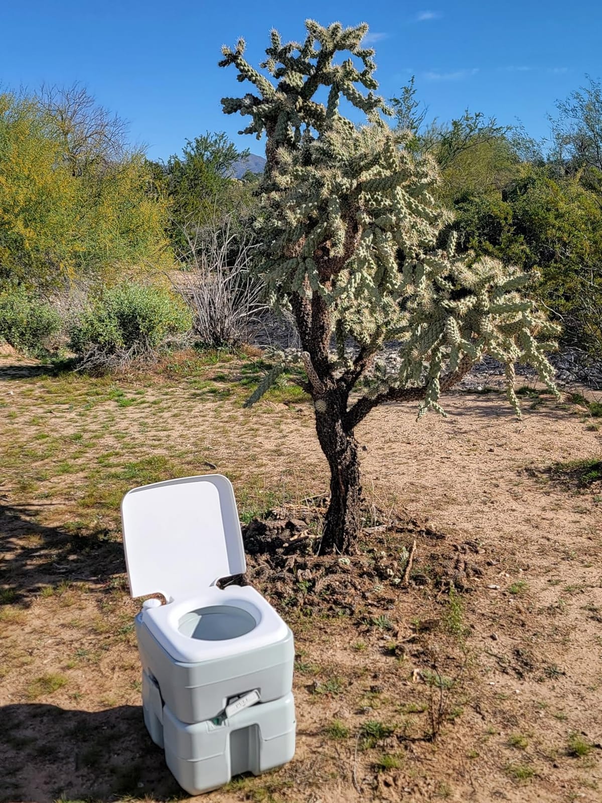 SereneLife Portable Toilet 5.3 Gal Camping Travel Outdoor Flush Toilet Seat | 5.3 Gal capacity, 50+ flushes, leak-proof odor control, no-splash disposal, durable portable camping toilet customer photo 1