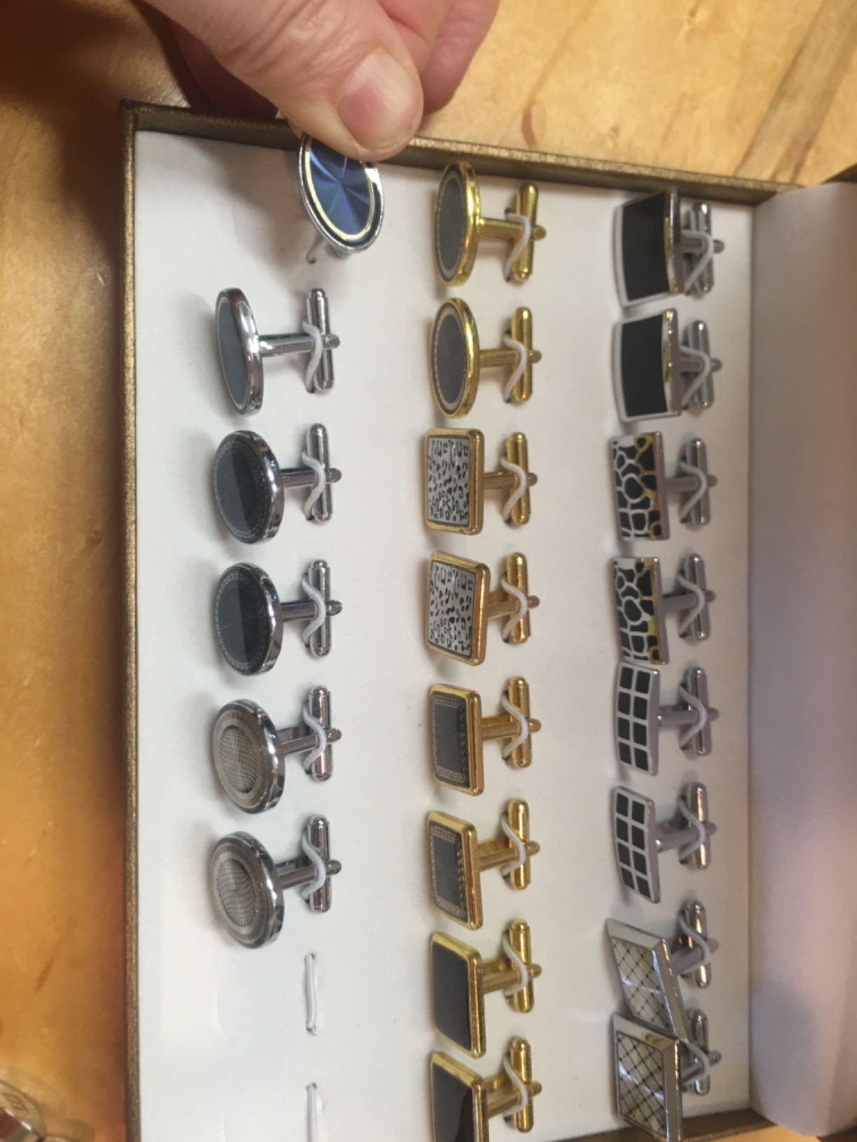 12 Pairs Cufflinks for Men Set - Father's Day Gifts for Men - Cuff Links Black Suit Tuxedo Shirt Wedding Business Groom Formal - Elegant Box Jewelry Set customer photo 1