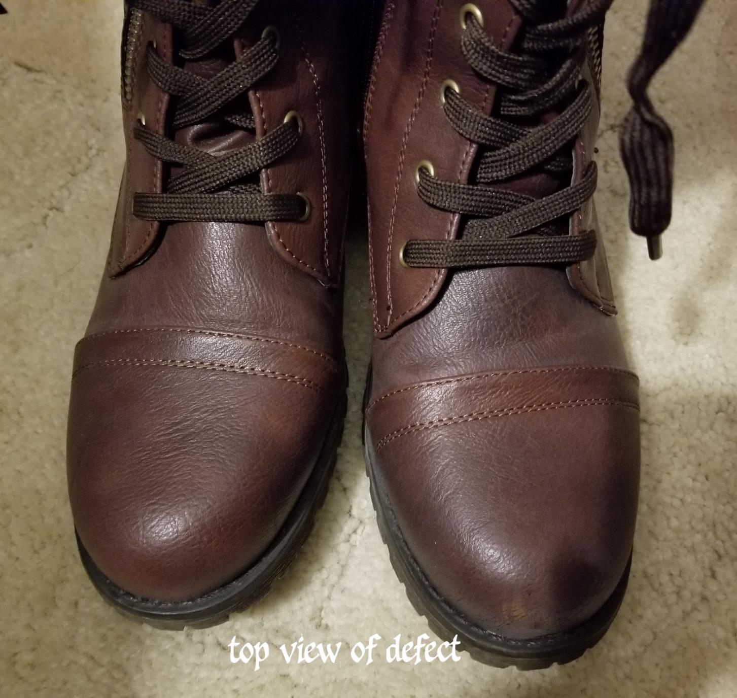 DREAM PAIRS Women's Mid Calf Built-in Wallet Pocket Lace up Military Combat Boots customer photo 1