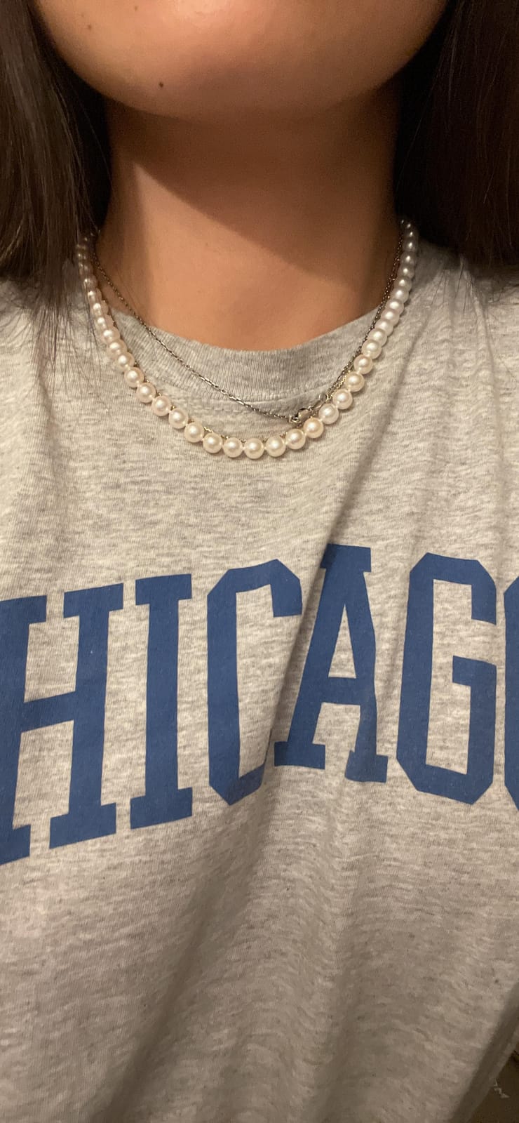 White Freshwater Cultured Pearl Necklace for Women in 18 Inch Princess Length customer photo 2