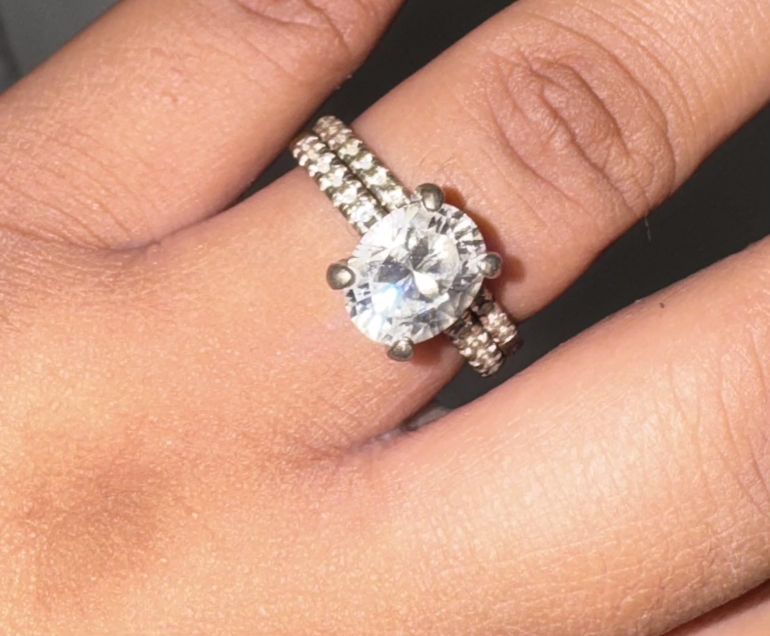 EAMTI 2mm 925 Sterling Silver Wedding Band Half Eternity Stackable Engagement Ring Size 3-13 customer photo 2