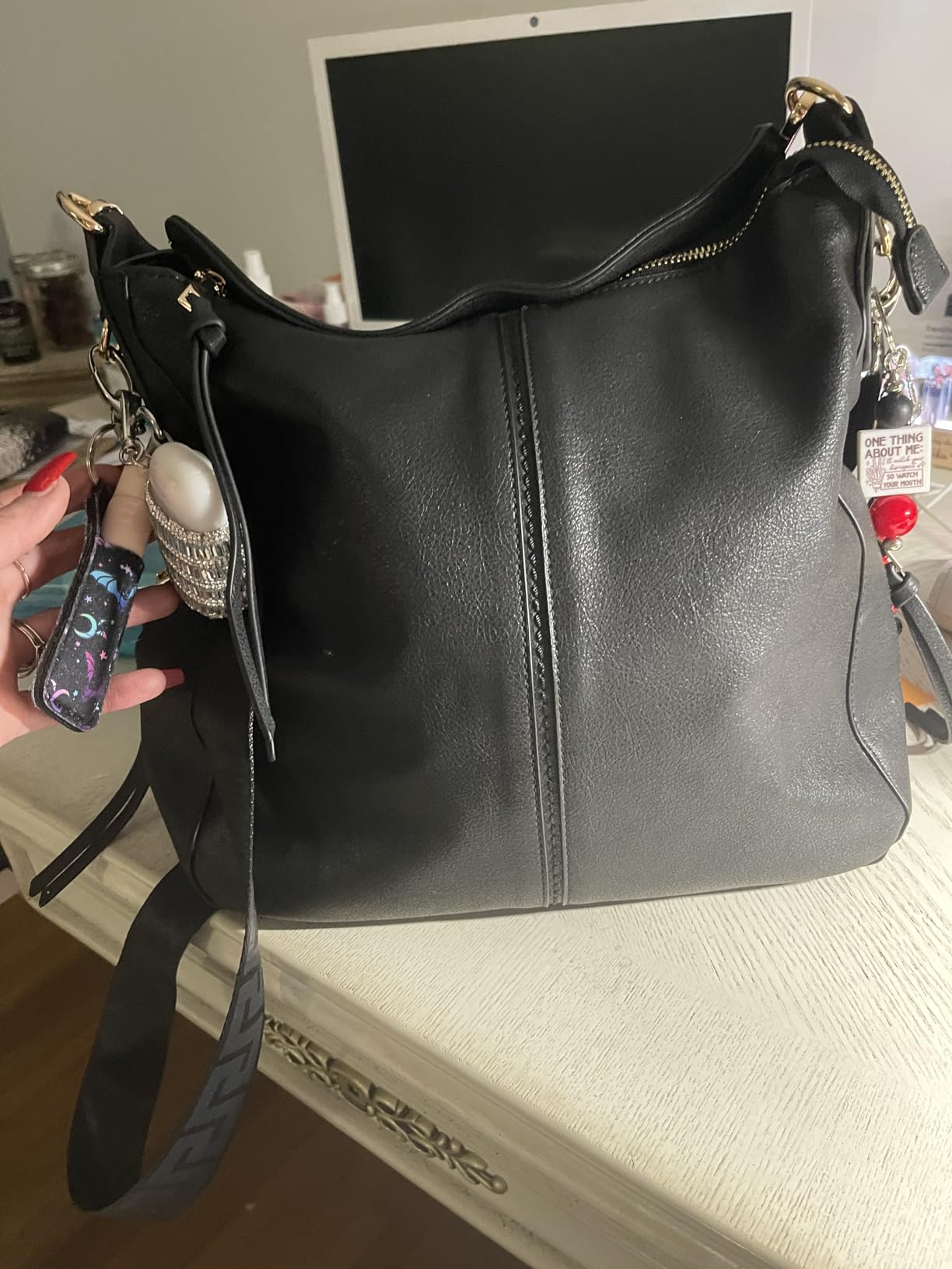 Realer Hobo Crossbody Bags for Women Designer Faux Leather Hobo Handbags Retro Large Size Shoulder Bag Bucket Purse customer photo 1