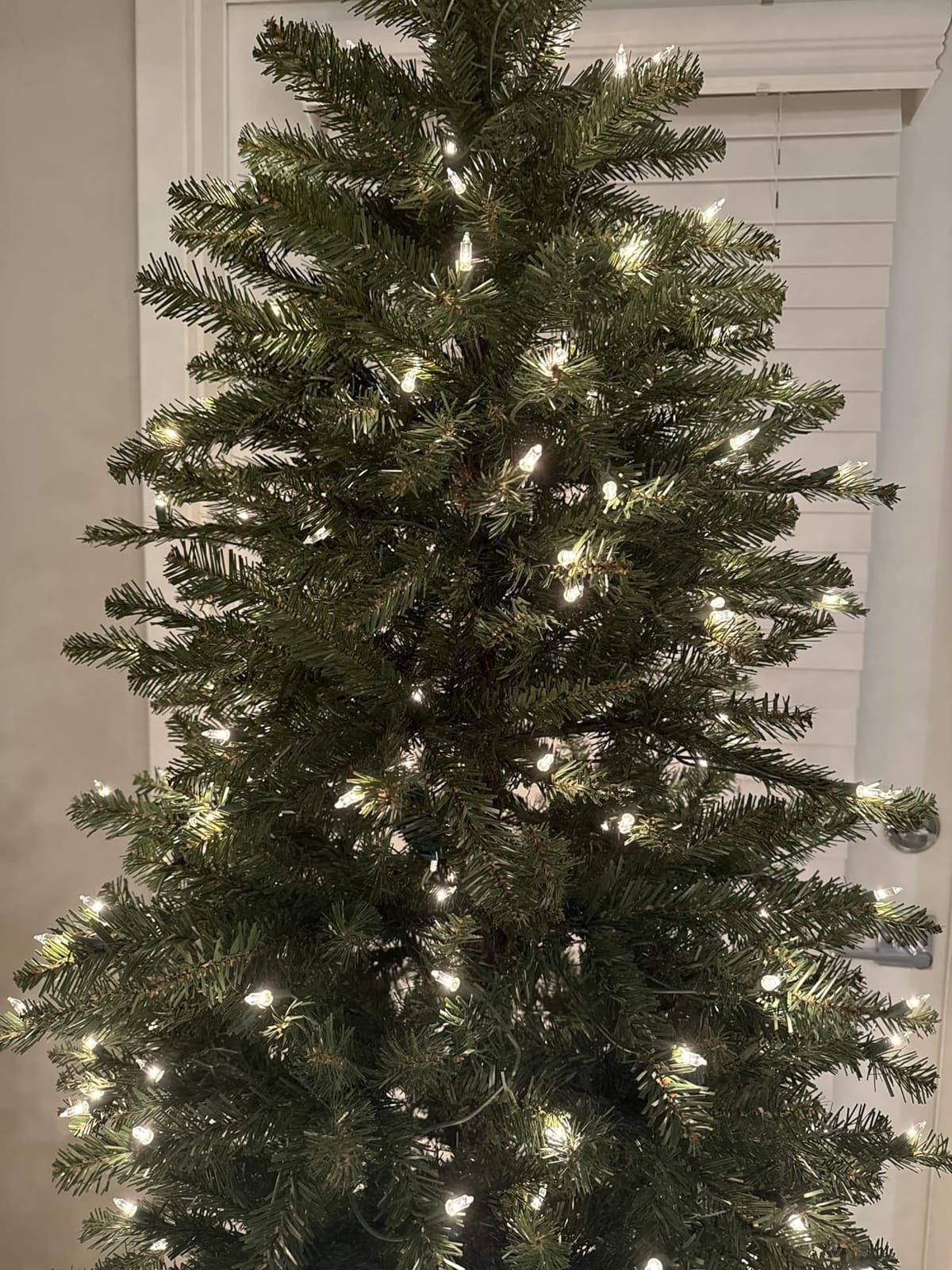 Puleo International 4.5ft Pre-Lit Slim Fraser Fir Christmas Tree with 150 Clear Lights, 483 Realistic Dense Branch Tips, Easy Setup Artificial Trees with Sturdy Metal Stand customer photo 1