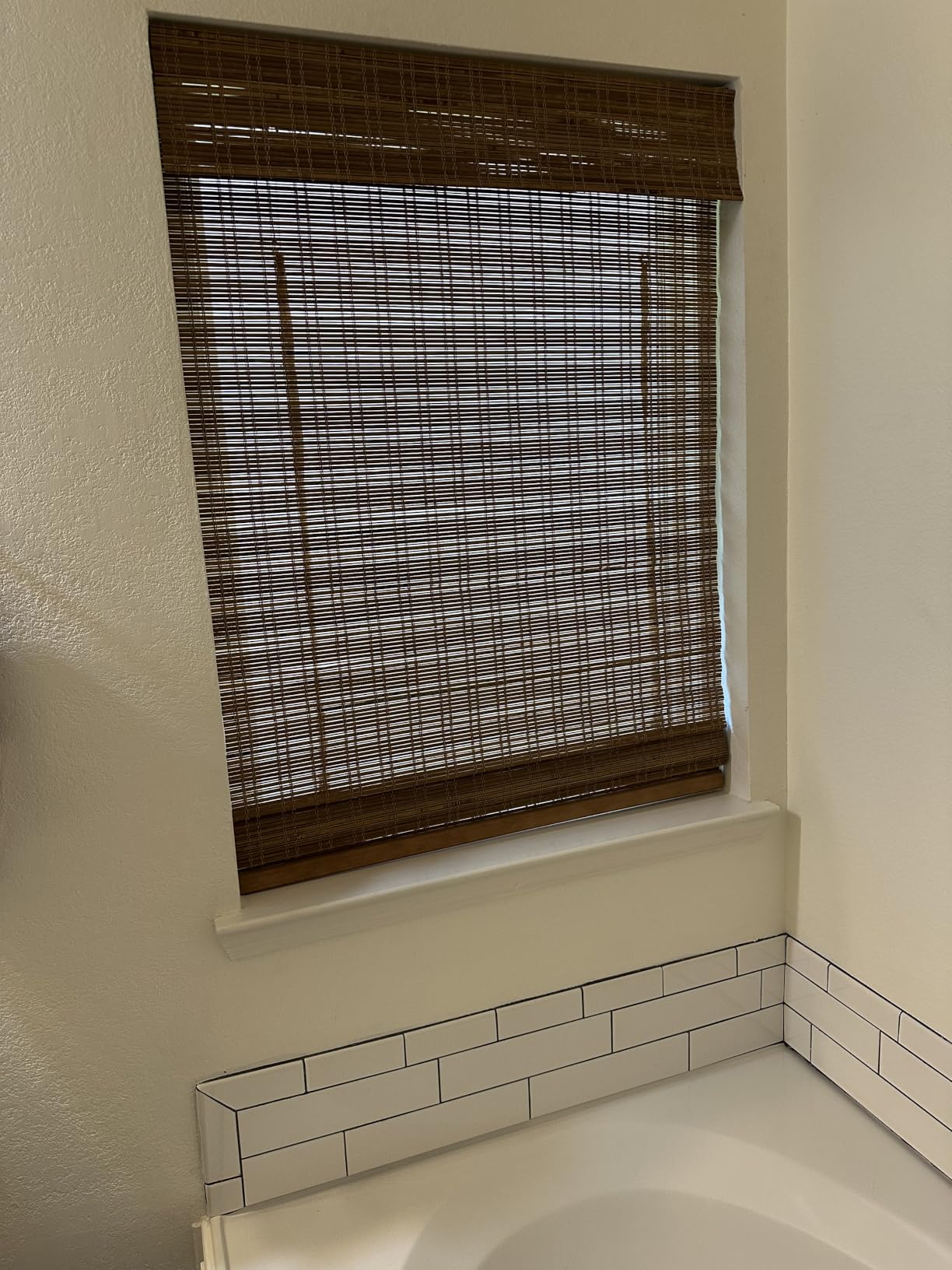 ARLO BLINDS Bamboo Roman Shades w/Valance 34