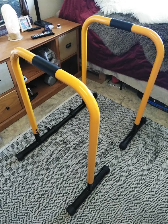 ProsourceFit Dip Stand Station, Heavy Duty Ultimate Body Press Bar with Safety Connector for Tricep Dips customer photo 1