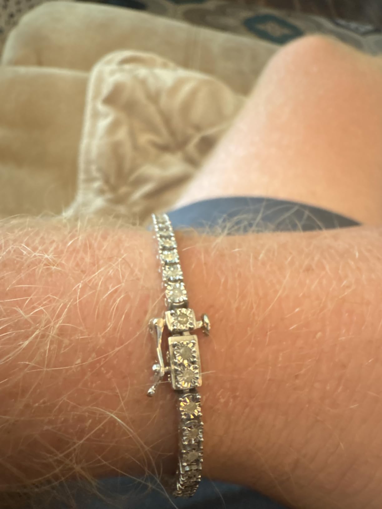 1.0 Cttw Miracle Set White Diamond Round Faceted Bezel Tennis Bracelet (I-J Color, I3 Clarity) - Choice of Metal Color and Size customer photo 2