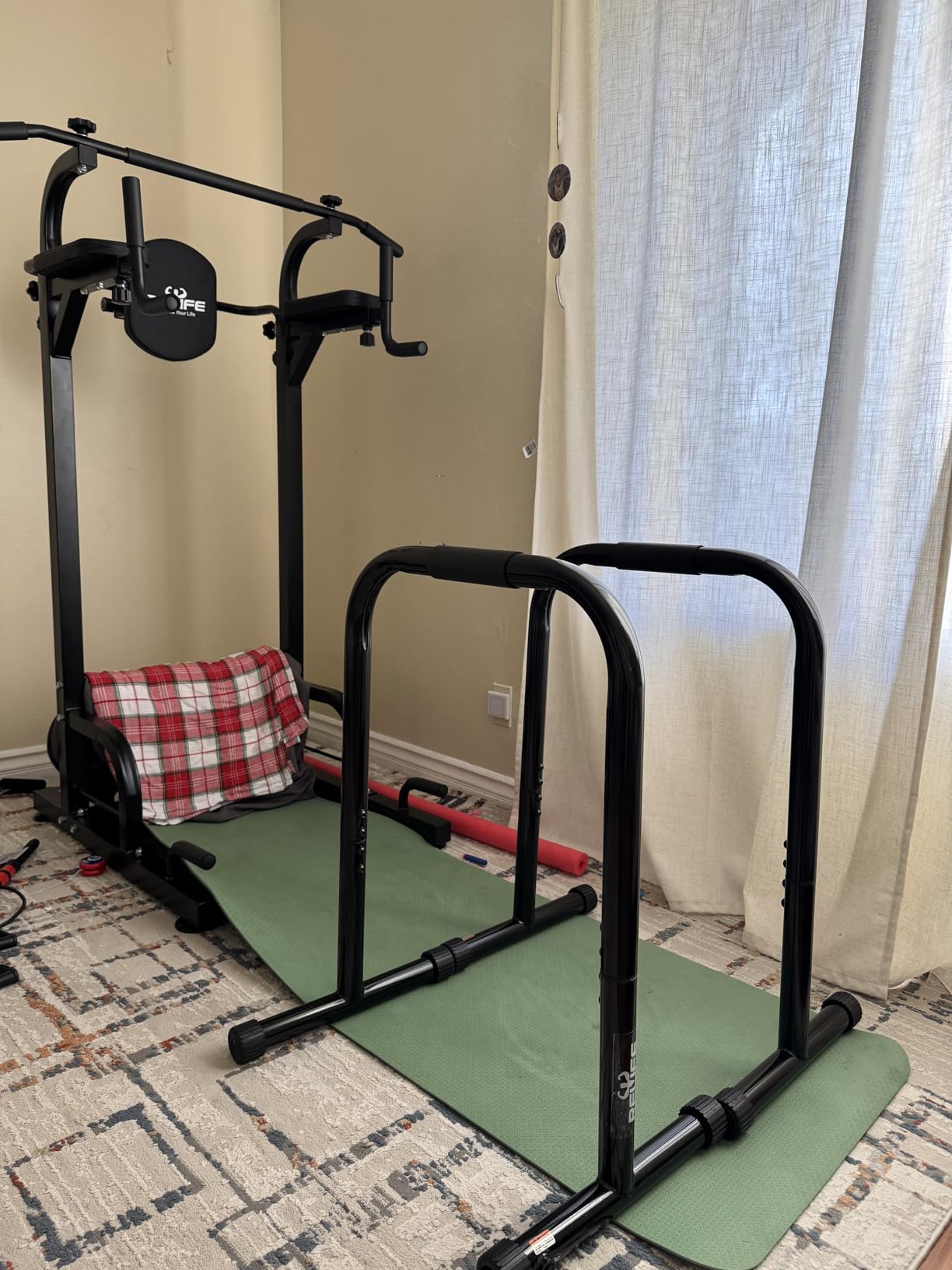 RELIFE REBUILD YOUR LIFE Dip Bar for Home Gym Training 400LBS Parallel Bars | Dip Station Heavy Duty Parallette & Parallel Bars, Sturdy Dip Stands Body Workout Fitness Calisthenics Workout Equipment customer photo 2