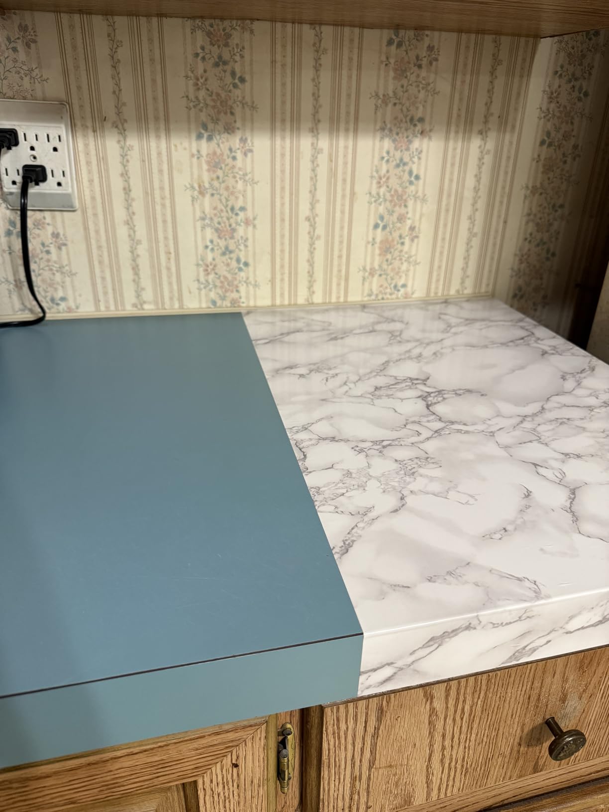 Yancorp White Gray Contact Paper Marble Wallpaper Peel and Stick customer photo 1