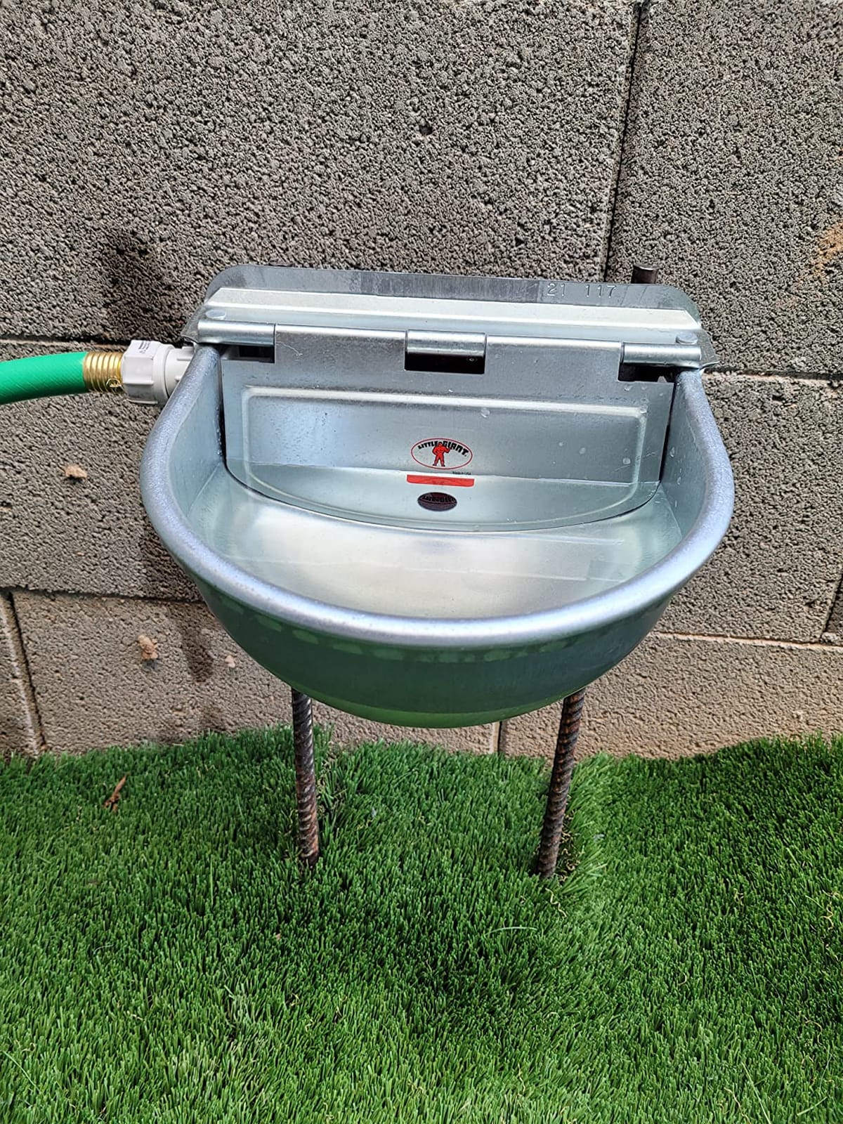 Little Giant 88SW All Purpose Automatic Stock Waterer for Horses, Cattle and Other Outside Animals; Heavy Gauge Galvanized Steel; Connects 1/2