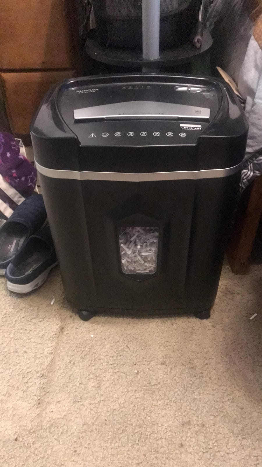 Aurora AU1640XA Anti-Jam 16 Sheet Crosscut Paper/CD and Credit Card/ 5 Gal Pullout Basket Shredder, 30 Minutes Continuous Run Time customer photo 1