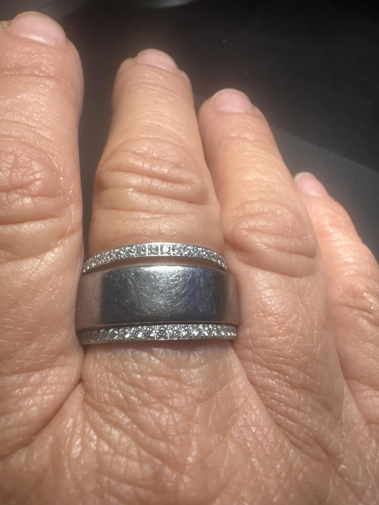 2mm Women Titanium Eternity Ring Cubic Zirconia Anniversary Wedding Engagement Band Size 3-13.5 customer photo 1