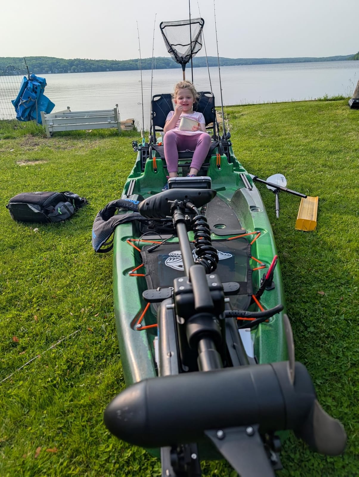 Haswing Bow Mount Trolling Motor 55lbs 48in with Remote, Quick Release | Fresh & Saltwater Ready, 164ft Wireless Remote Range, White, Fits Boats up to 19ft, Req 13.7 x 8