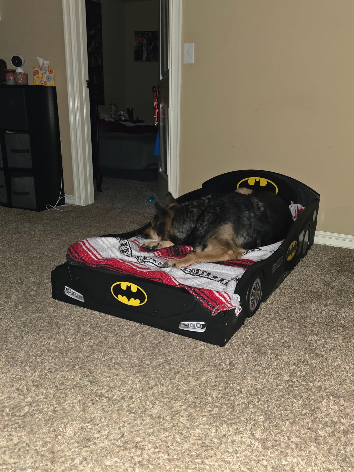 Delta Children - Batman Batmobile Deluxe Car Plastic Sleep and Play Toddler Bed with Attached Guardrails customer photo 1