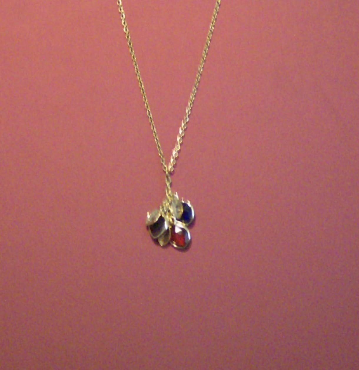 Birthstone Necklace for Women, Grandma Necklace with Birthstones, Initials customer photo 1