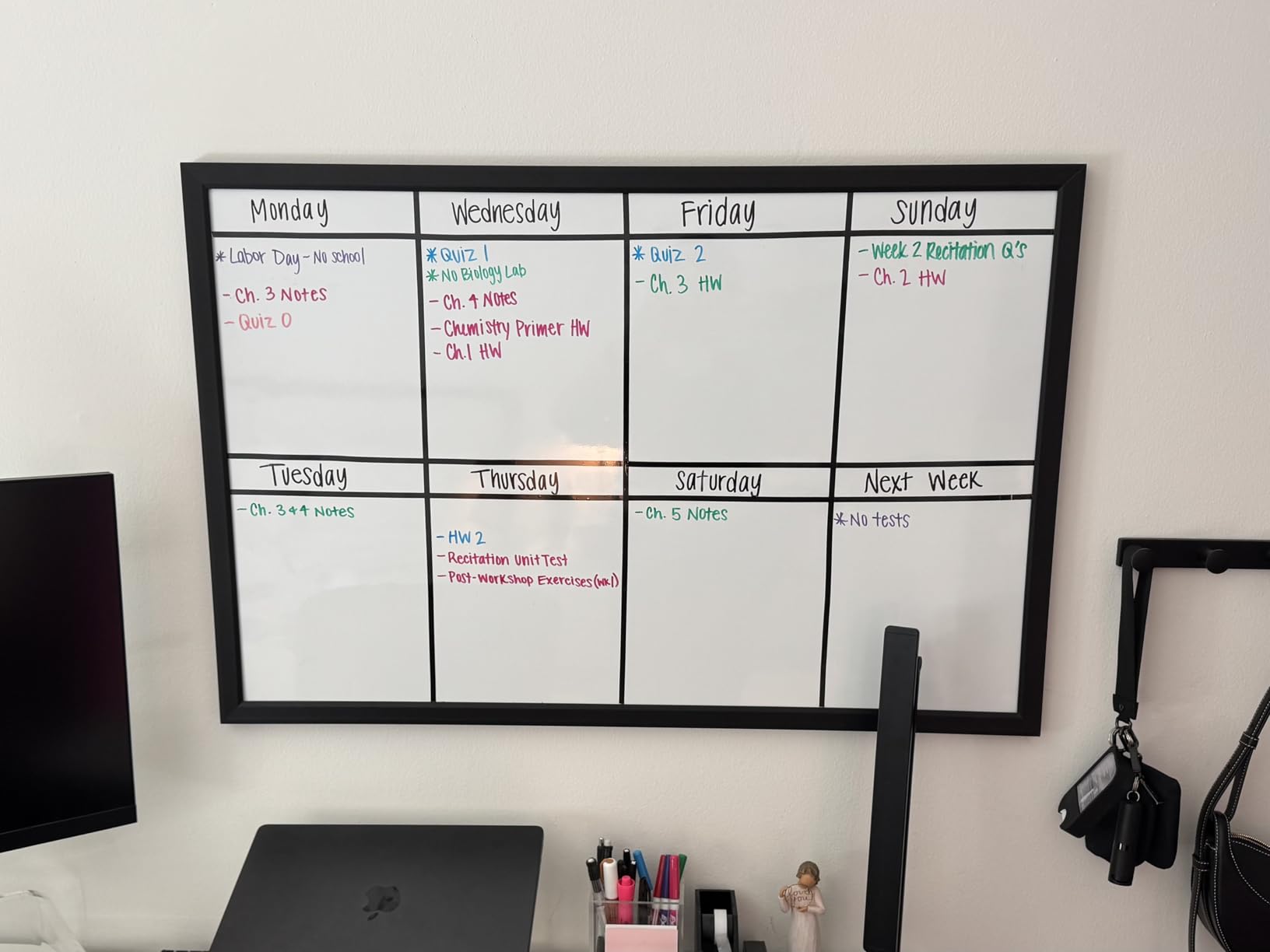 Amazon Basics Magnetic Dry Erase Whiteboard, 36 x 48-inch, Aluminum Frame, Silver/White, Easy to Install customer photo 2
