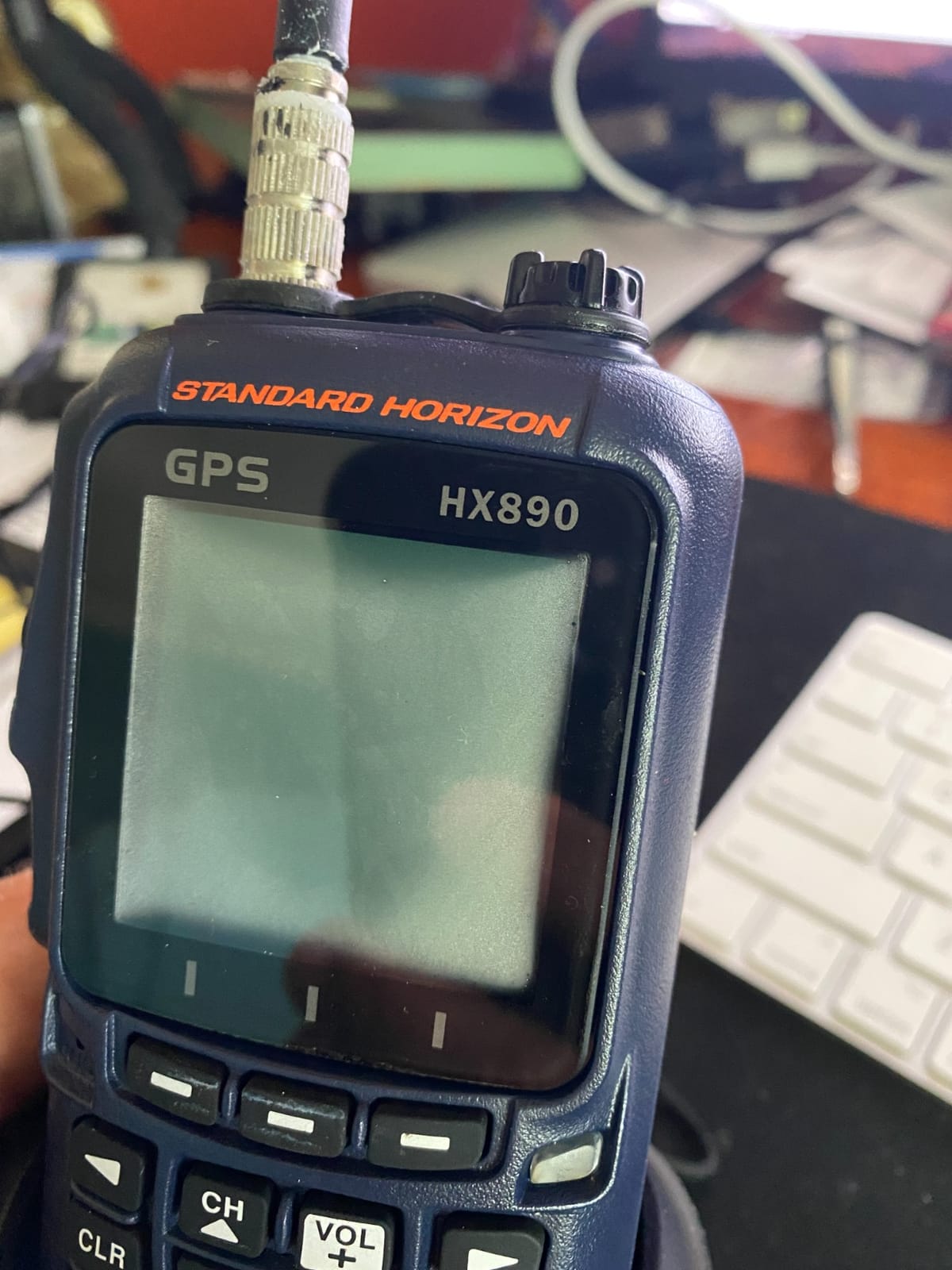 Standard Horizon HX890 Handheld VHF Navy Blue - Floating 6 Watt Class H DSC Two Way Radio customer photo 1