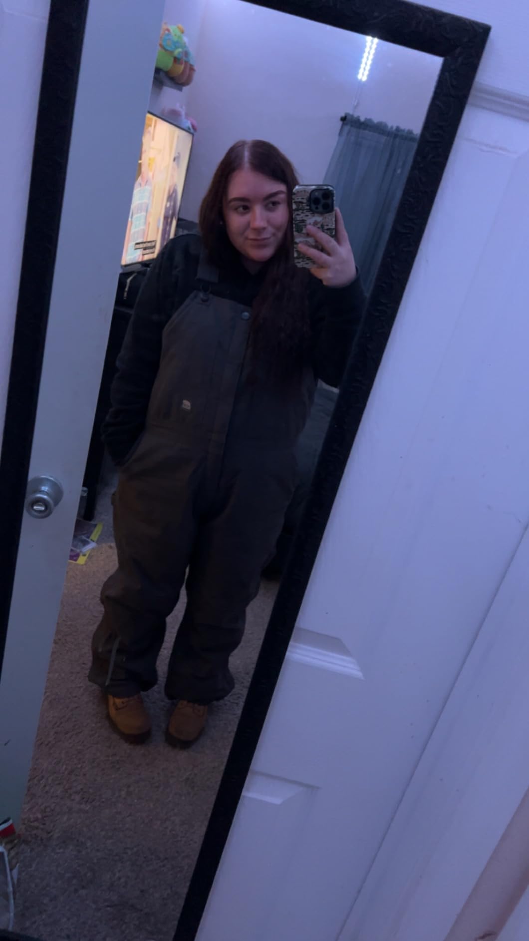 Berne Women's Softstone Duck Insulated Bib Overall customer photo 2