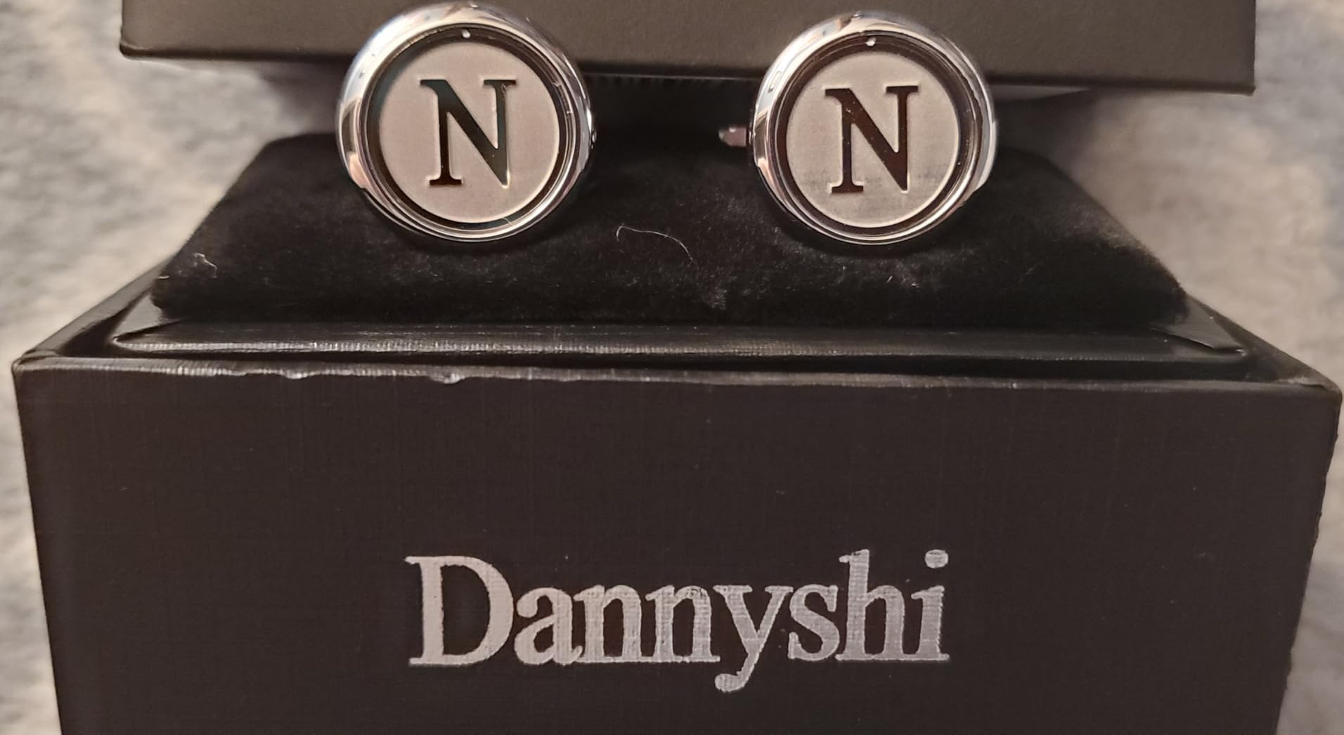 Mens Classic Stainless Steel Initial Cufflinks 26 Alphabet Initial Letter Cufflinks Business Wedding Shirts A-Z customer photo 2