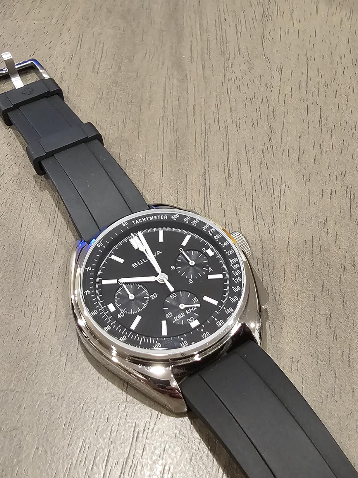 Men's Archive Series Lunar Pilot 6-Hand Chronograph High Performance Quartz, Black NATO Strap, Sapphire Crystal, Style 96A225 customer photo 1