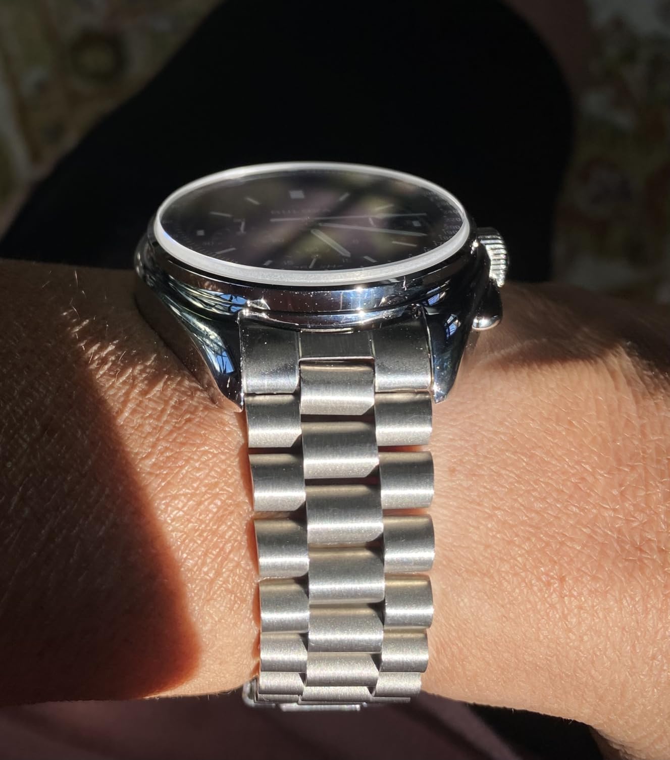 Men's Archive Series Lunar Pilot 6-Hand Chronograph High Performance Quartz, Black NATO Strap, Sapphire Crystal, Style 96A225 customer photo 2