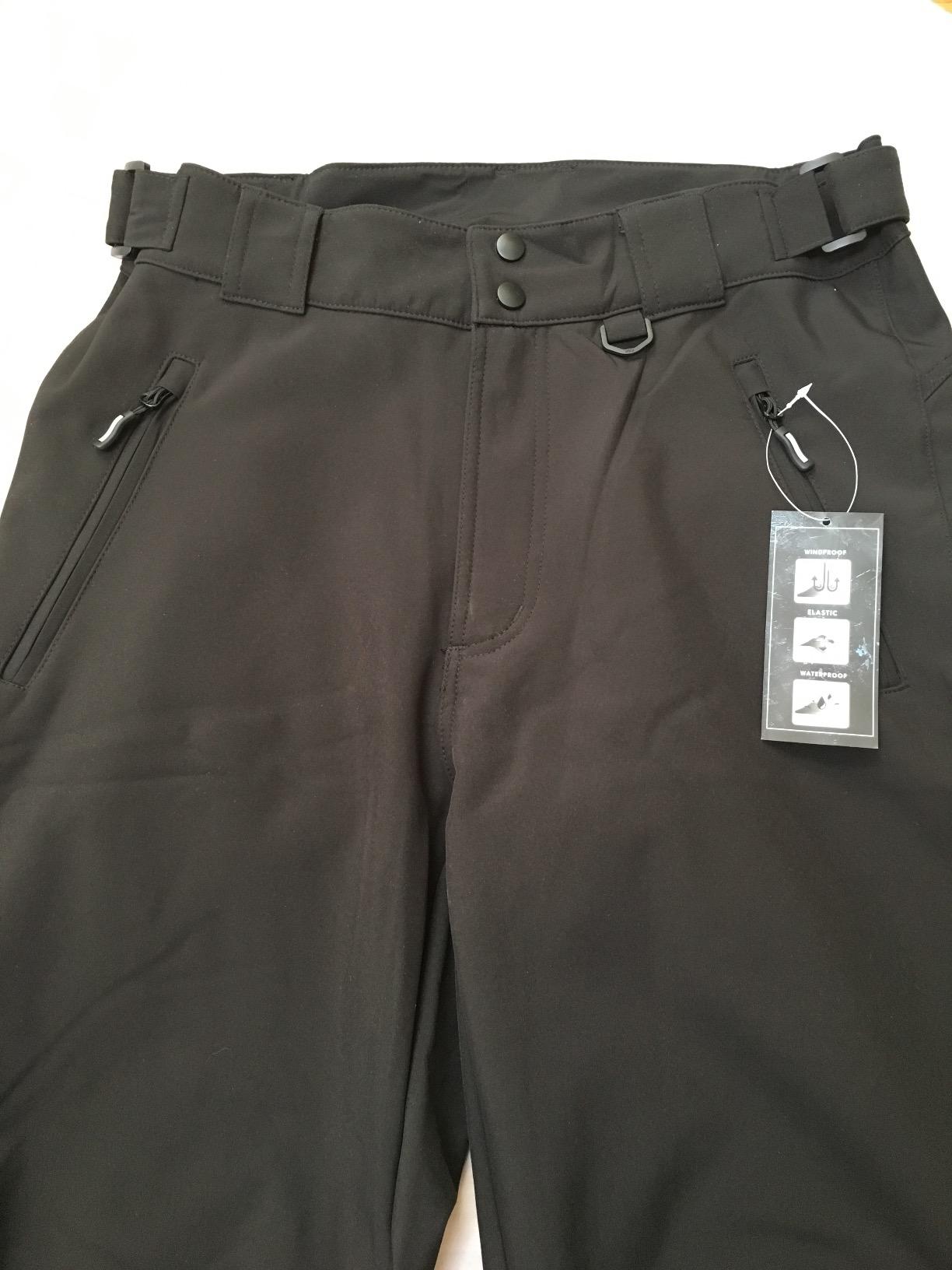 Men's Lite Waterproof Windproof Fleece Lined Warm Hiking Ski Snow Pants Expandable-Waist customer photo 2