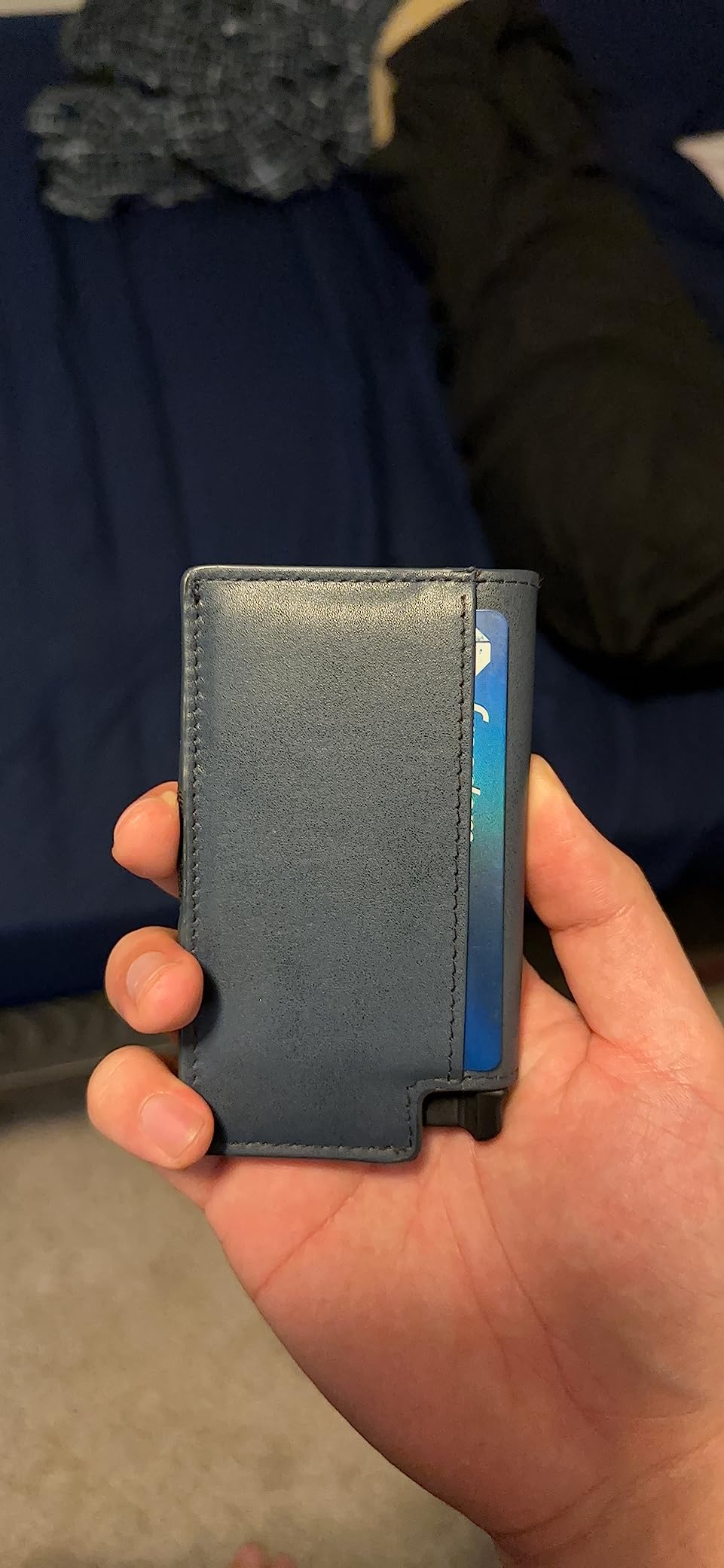 Ekster Parliament Pop Up Minimalist Wallet for Men - Nappa Black customer photo 2