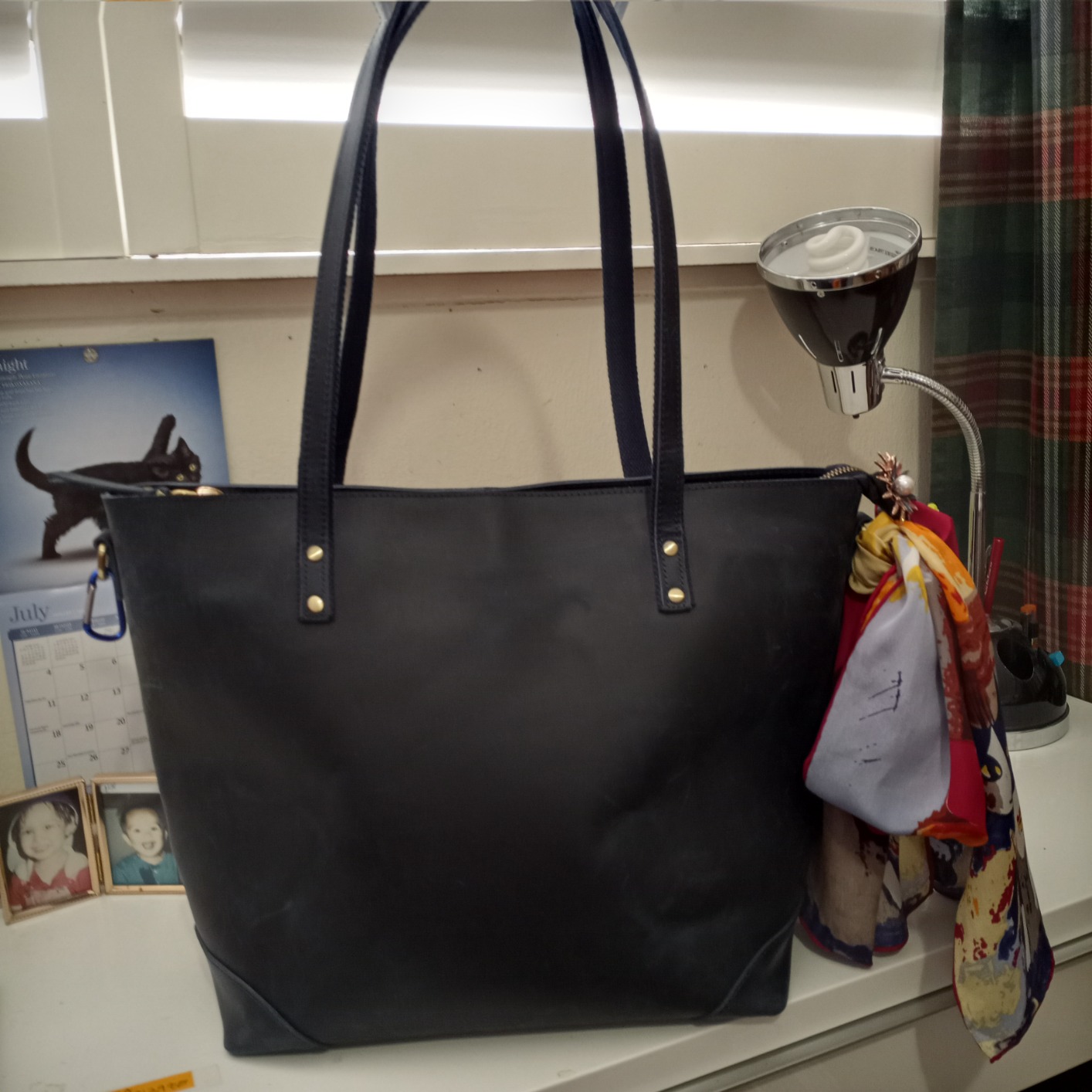 S-ZONE Vintage Genuine Leather Shoulder Bag Work Totes for Women Large customer photo 2