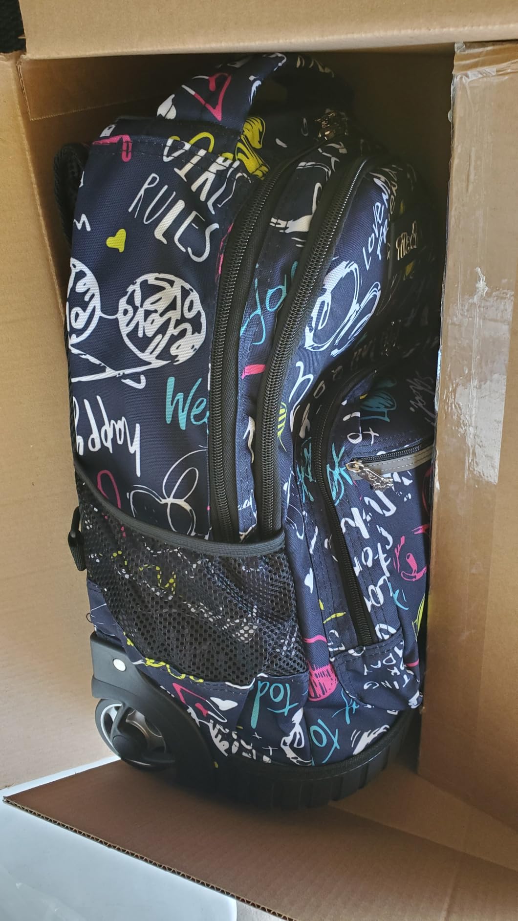 Tilami Rolling Backpack 19 inch Wheeled LAPTOP Boys Girls Travel School Student Trip, weekend customer photo 1
