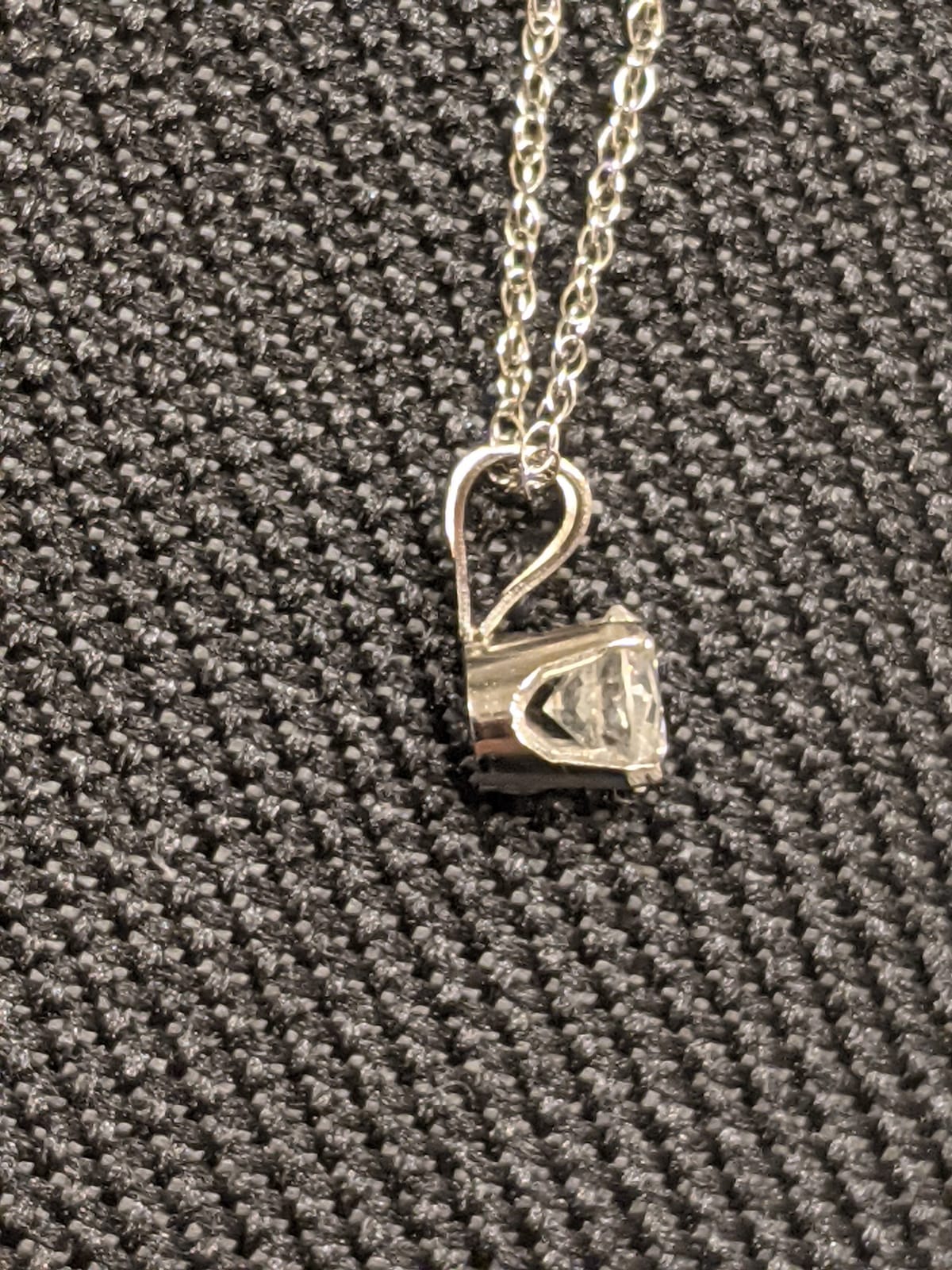 Pompeii 1/3 Ct Diamond Solitaire Pendant Necklace in 14k White Or Yellow Gold customer photo 2