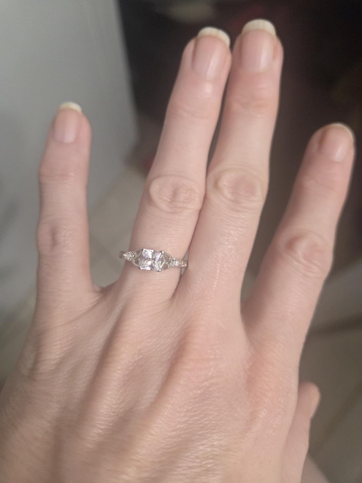 Cubic Zirconia Solitaire Engagement Rings for women customer photo 1