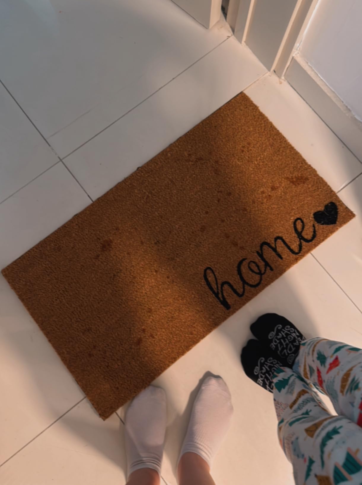 PLUS Haven 17.5x30 Home Door Mat with Heavy-Duty Backing - Coco Coir Doormat for Outdoor or Indoor Uses - Non-Slip Welcome Mats for Entryway or Porch - Easy to Clean Front Door Mat - Natural Brown customer photo 2