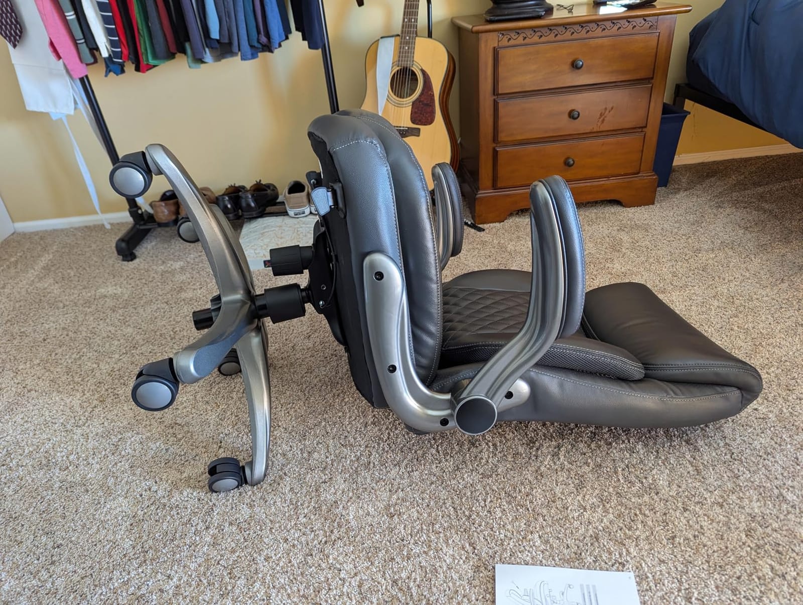 Amazon Basics Ergonomic Executive Office Desk Chair with Lumbar Support, Flip-up Armrests, Adjustable Height customer photo 1