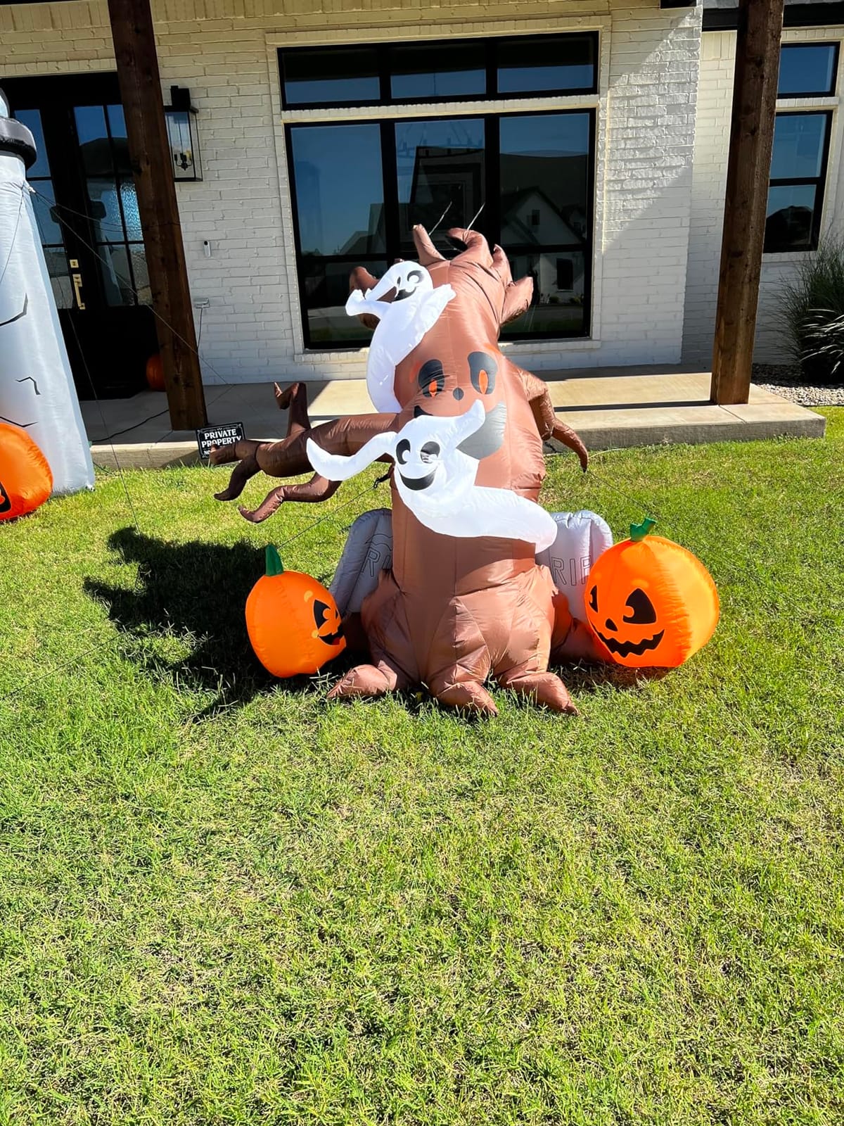 Joiedomi 8FT Halloween Inflatable Scary Tree with Ghost Decor,Blow Up Inflatables with Build-in LEDs Pumpkin and Tombstone customer photo 1