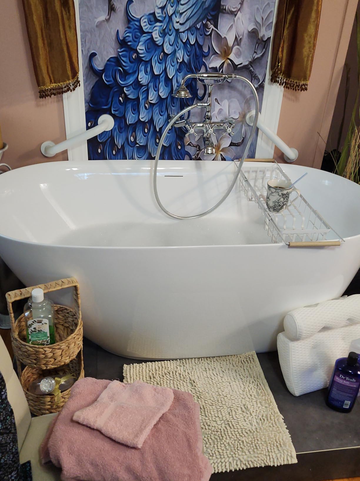 ANZZI Freestanding Bathtub 67 In Acrylic Glossy White Flat Bottom Soaking customer photo 1