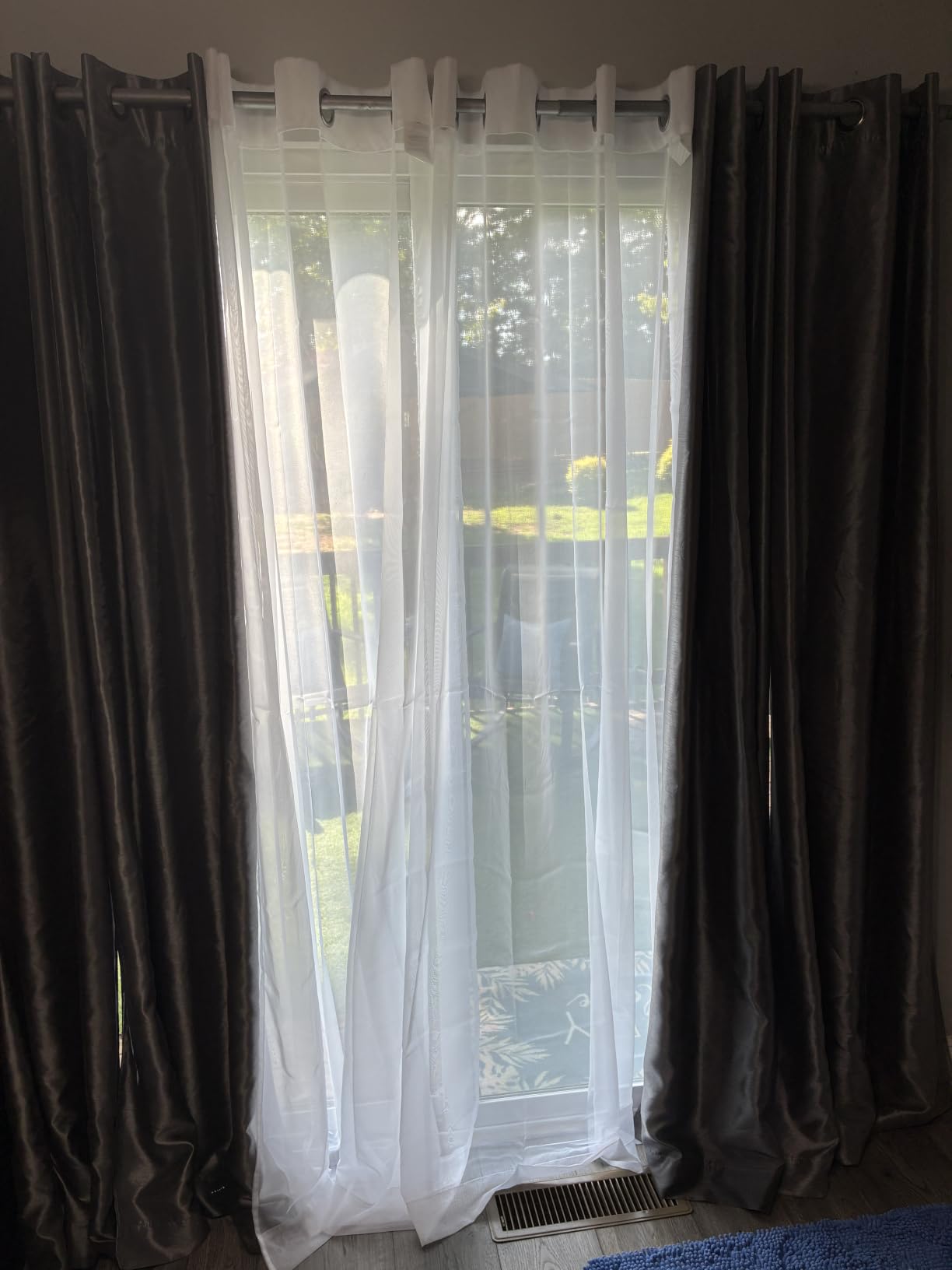 NICETOWN Sheer Curtains Extra Long - Ring Top Voile Textured Large Window Treatments Vertical Dressings for Wedding/Villa/Living Room (108